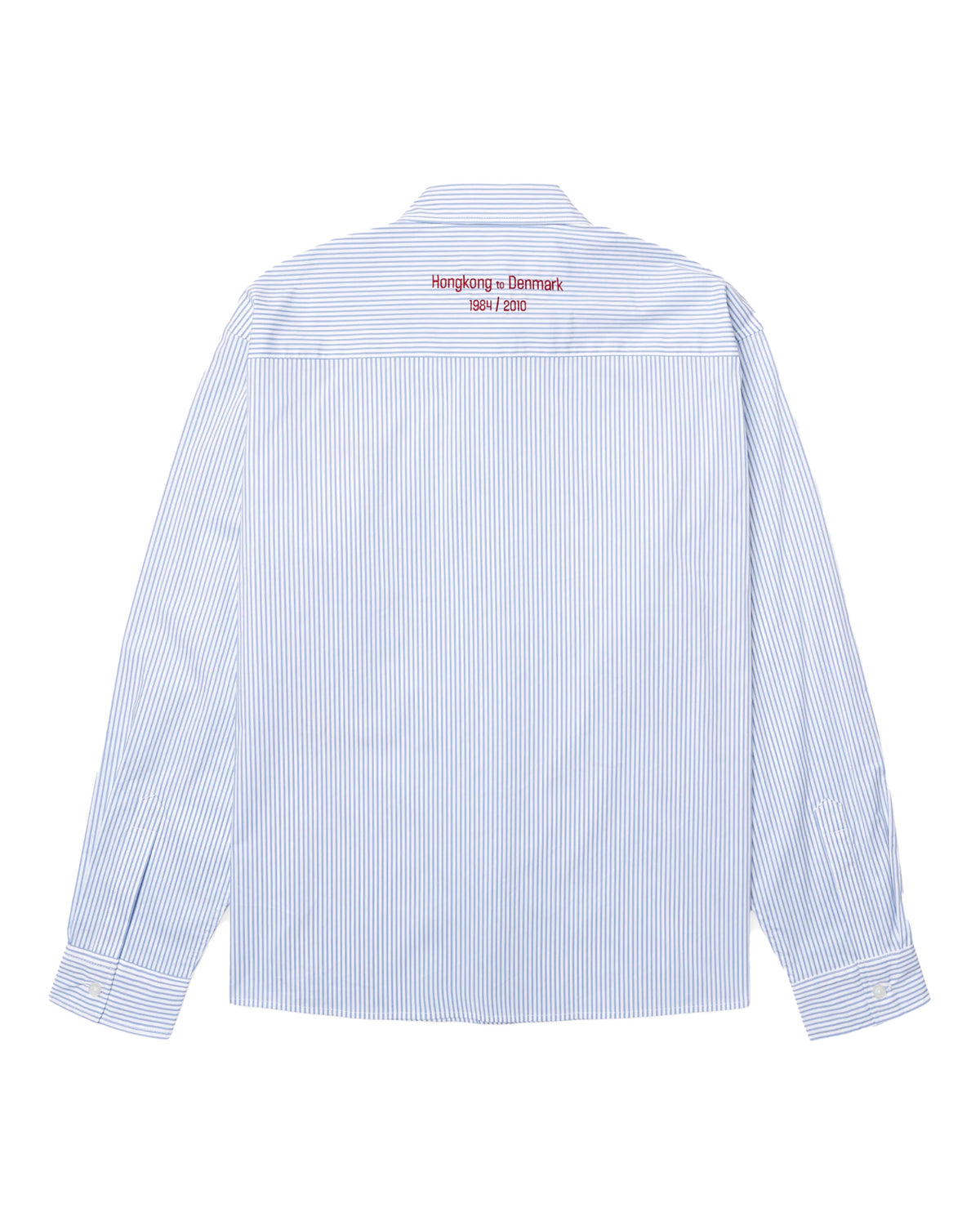 Camicia Uomo Woodbird WBBuzo Stripe EMB Shirt Bianco Blu