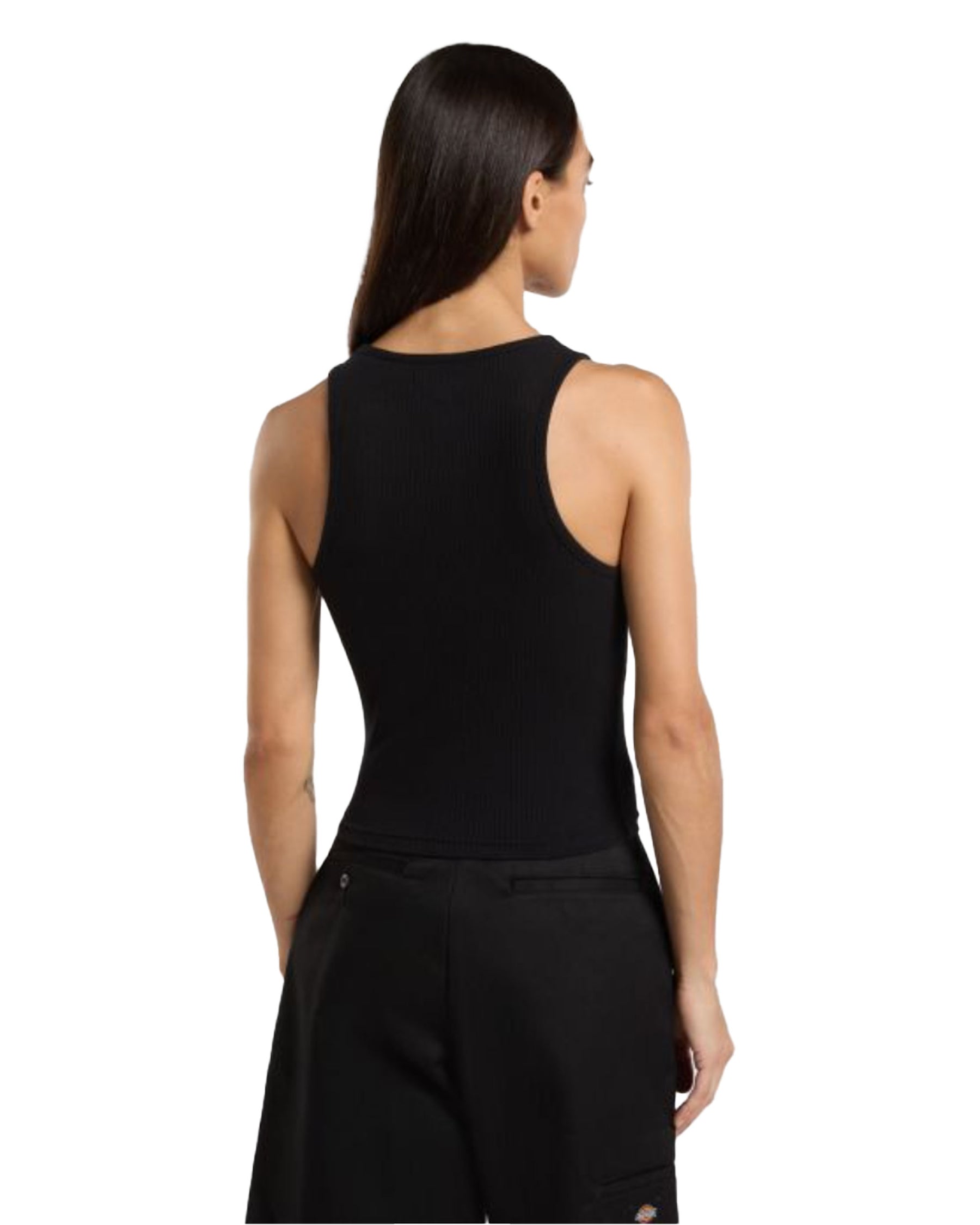 Canotta Donna Dickies Rib Top W Black