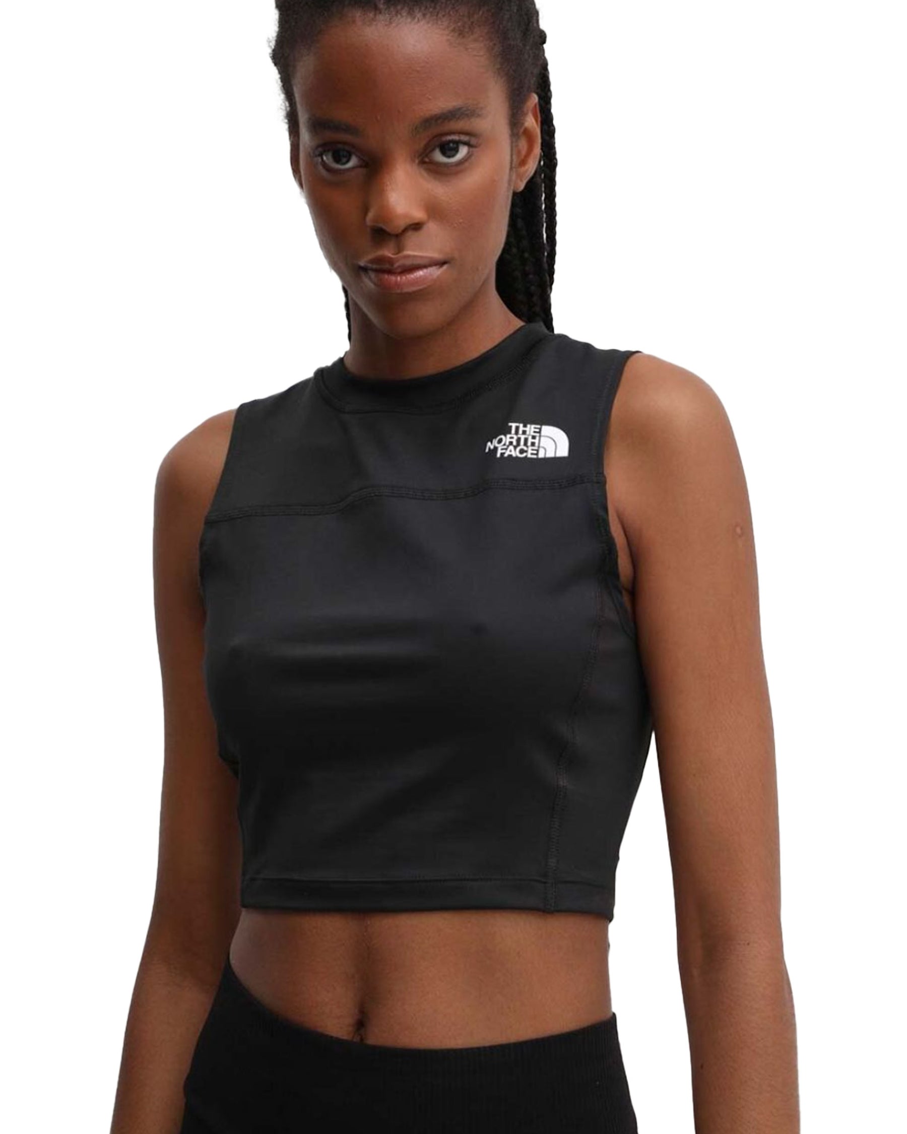 Woman Tank Top The North Face Poly Knit Black