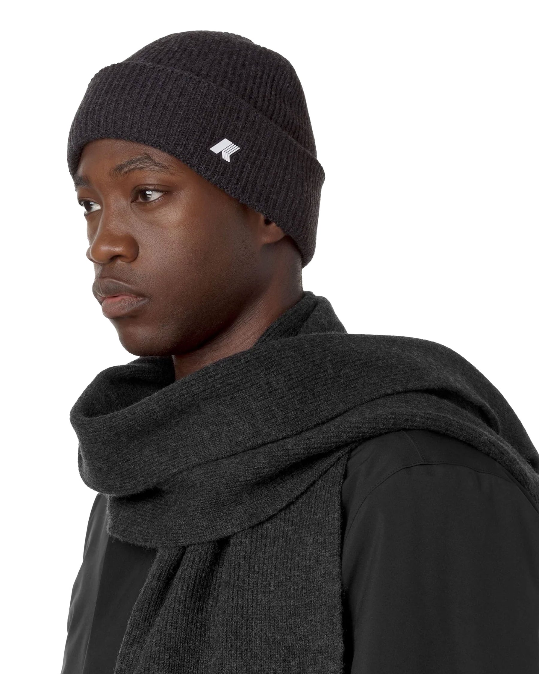 Cappello K-Way Brice Cardigan Stitch Wool Nero