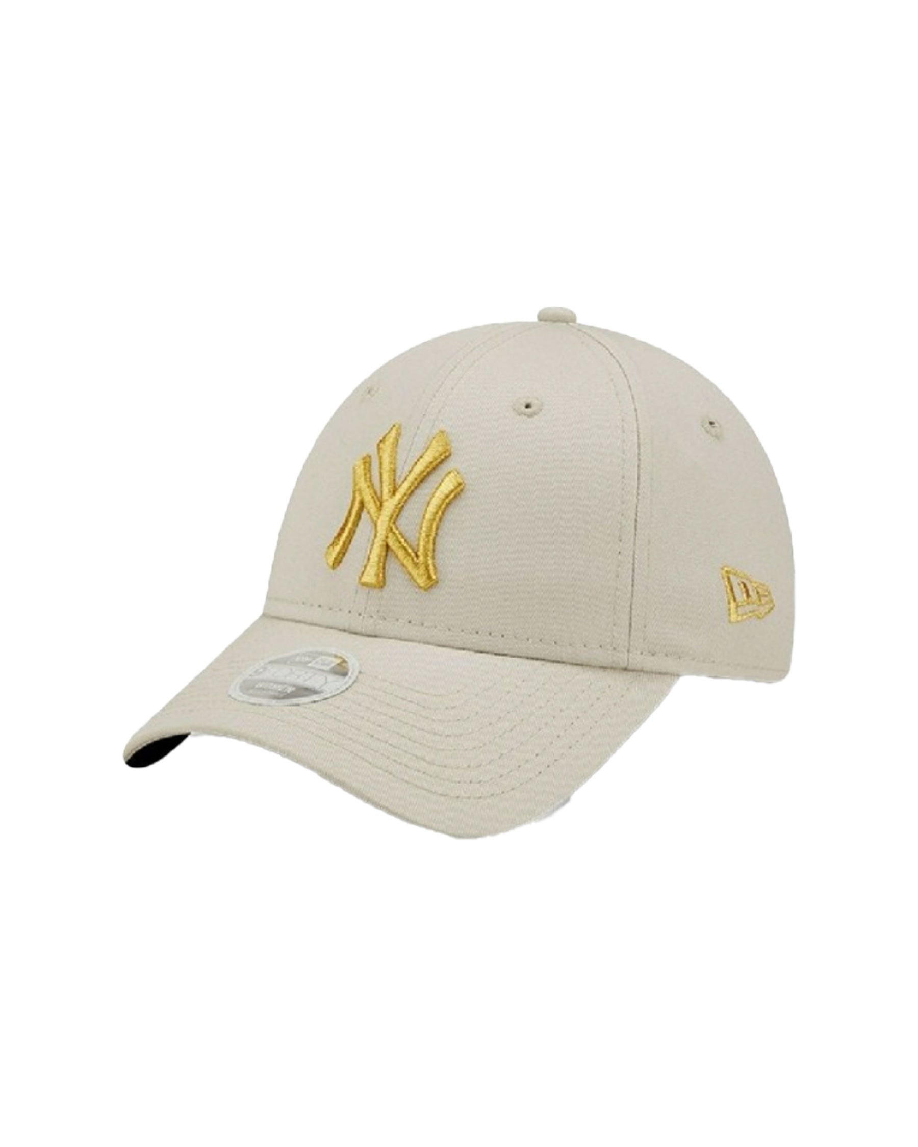 New Era 9FORTY New York Yankees Metallic Logo Beige Gold