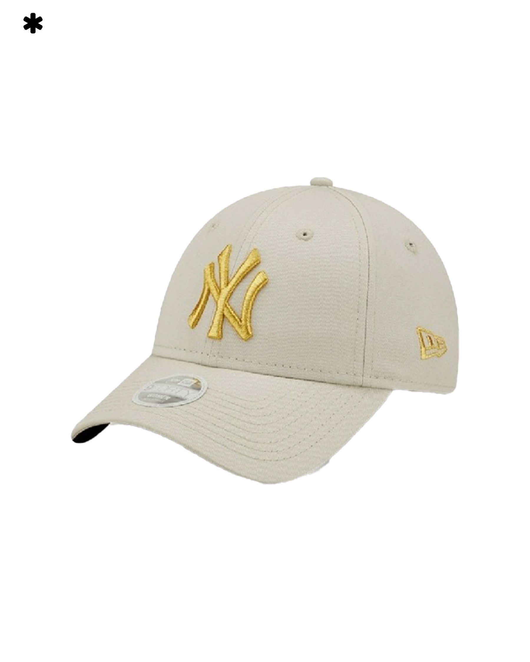 New Era 9FORTY New York Yankees Metallic Logo Beige Gold