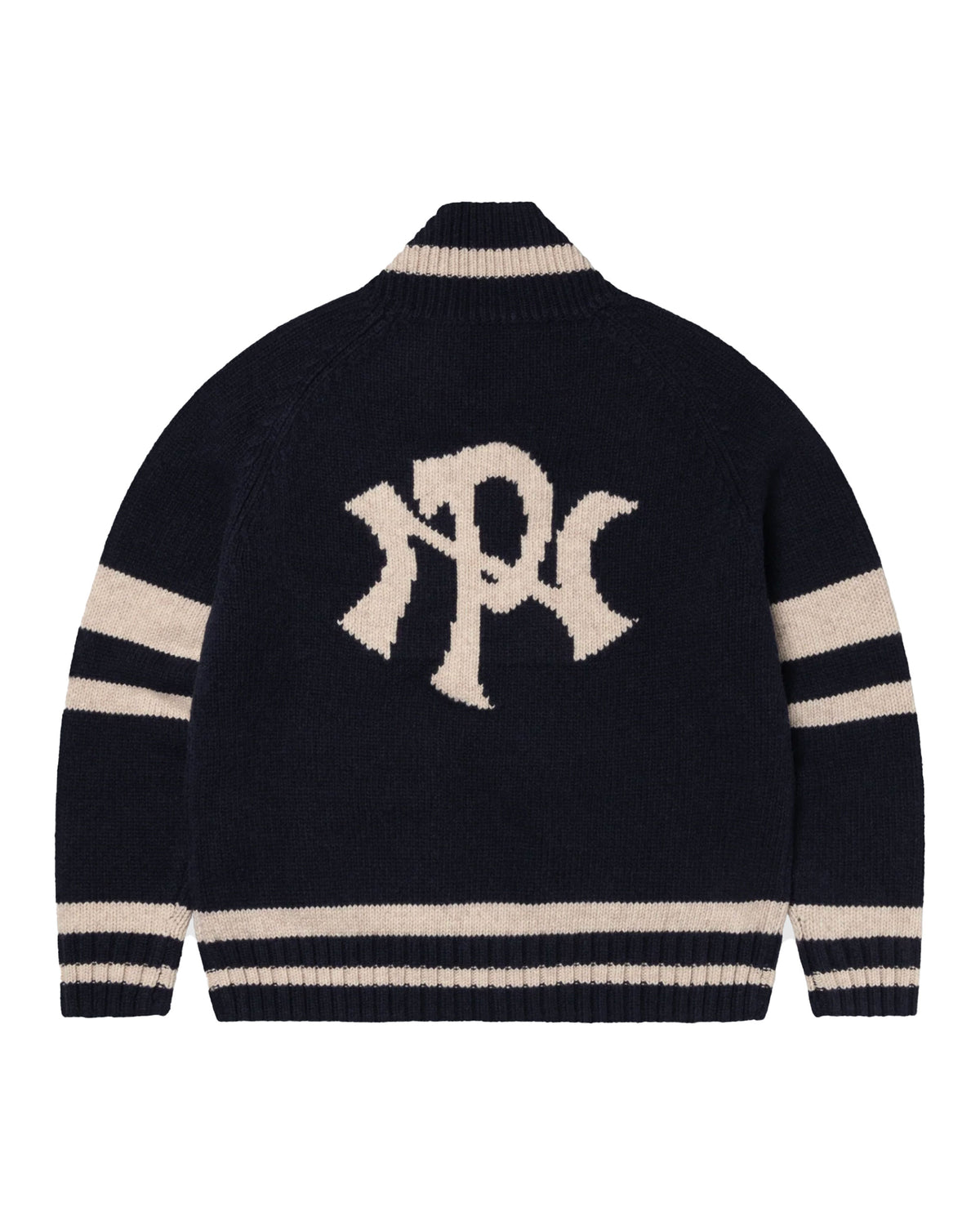 No Problemo NYP Varsity Zip Thru Knit Blu