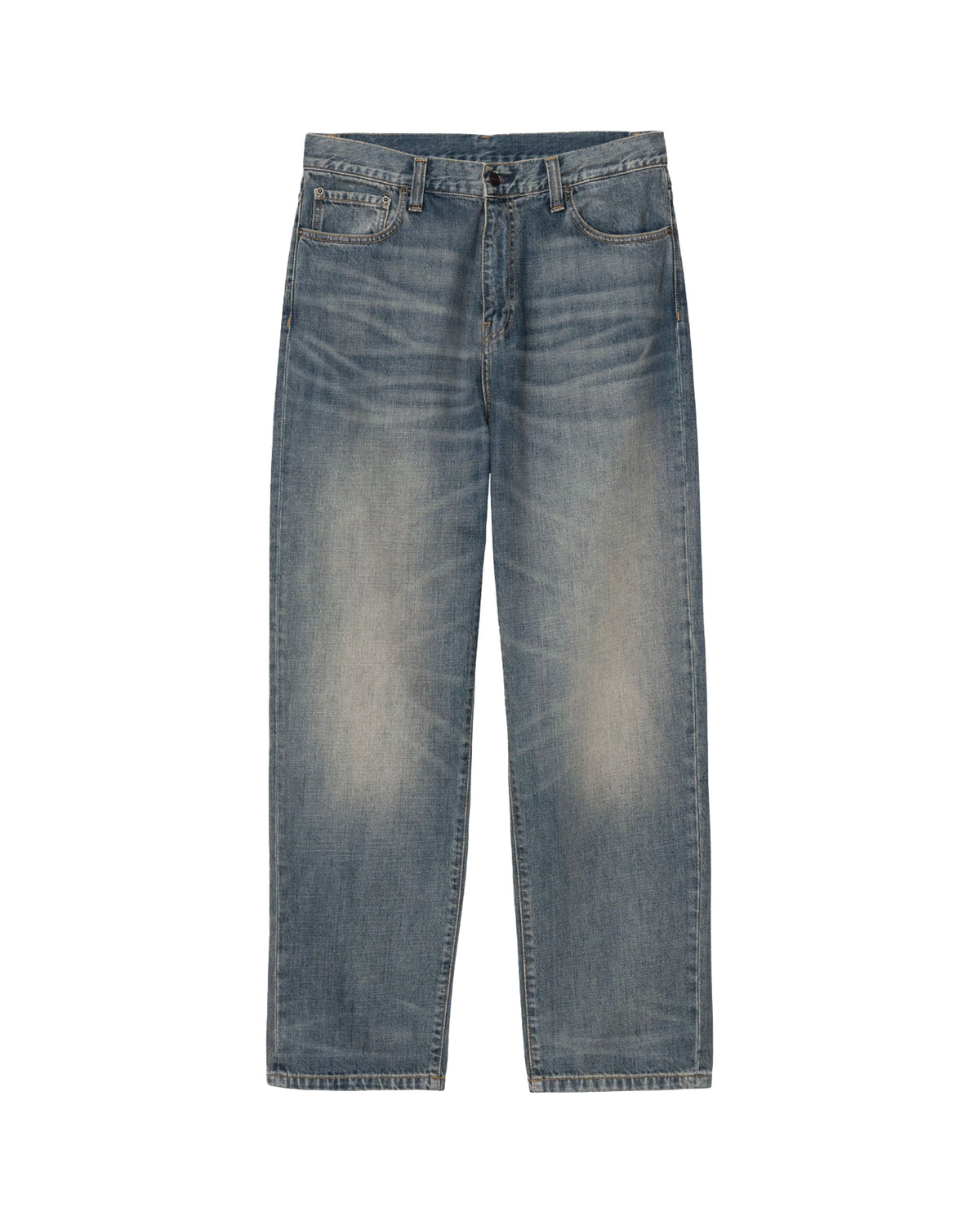 Carhartt Wip Aaron Pant Camano Blue Worn Stone Wash