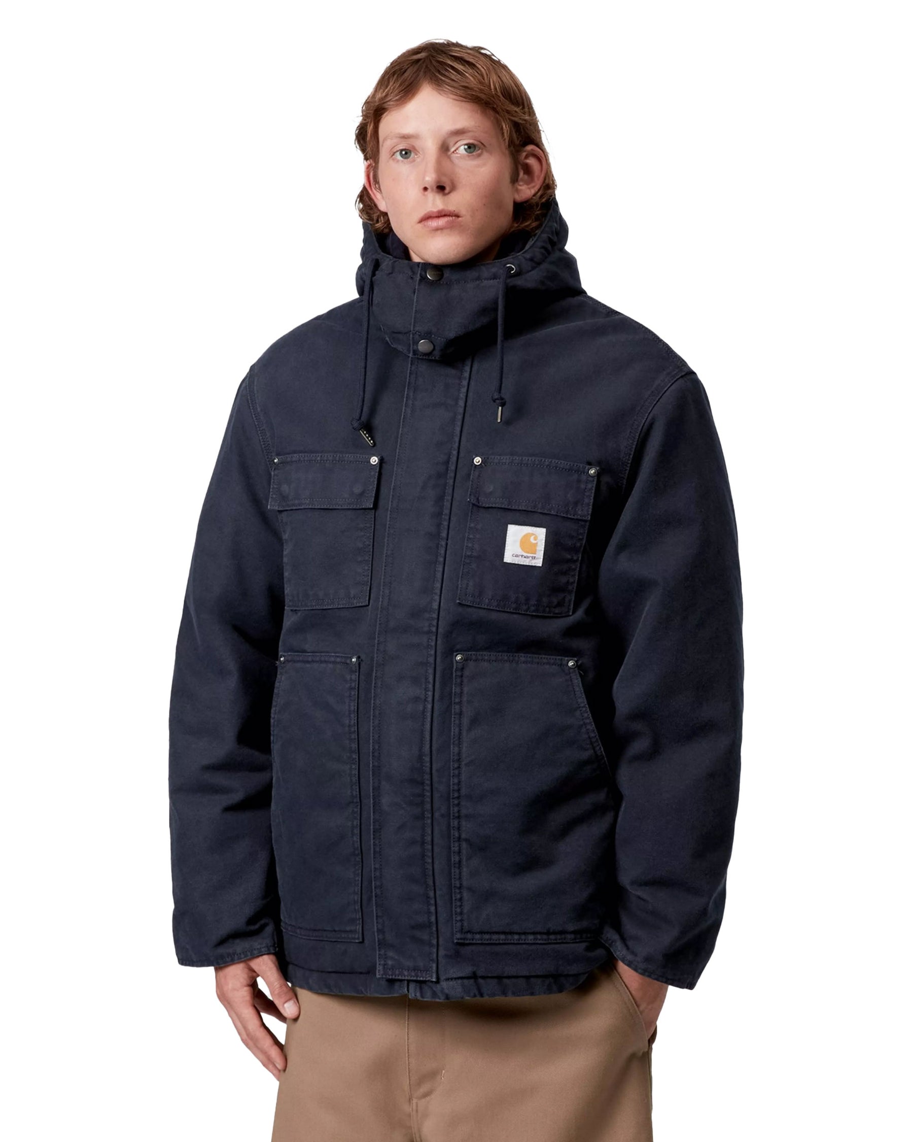 Carhartt Wip Ambel Coat Deep Night - Deep Night Stone Washed