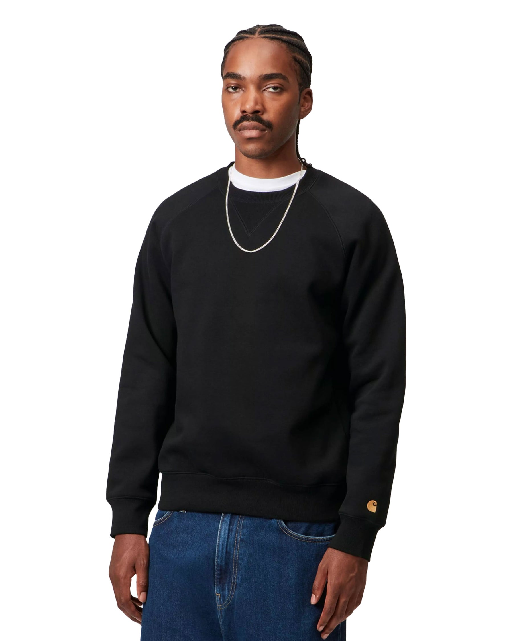 Carhartt Wip Chase Sweat Black-Gold