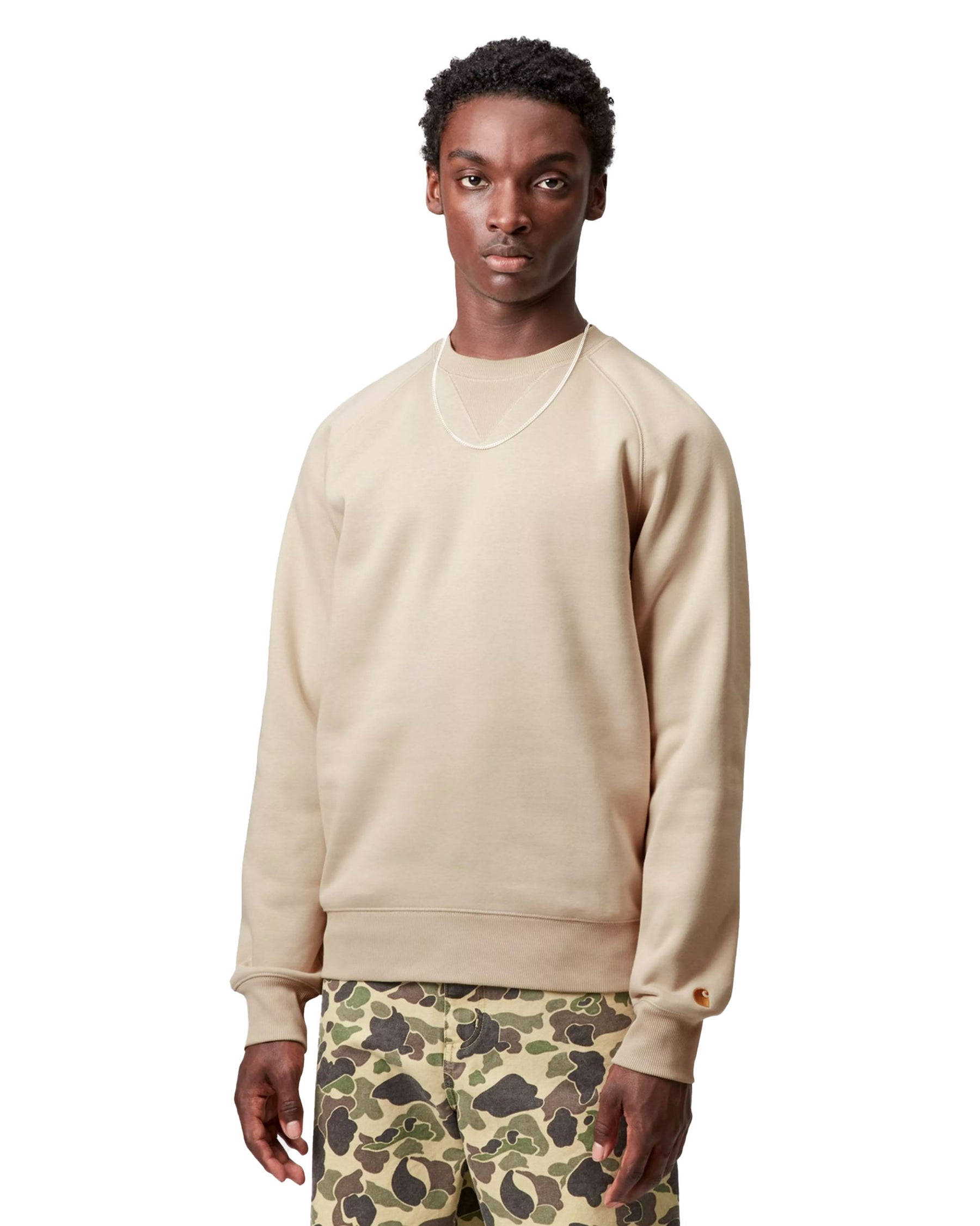 Carhartt Wip Chase Sweat Fleur De Sel-Gold