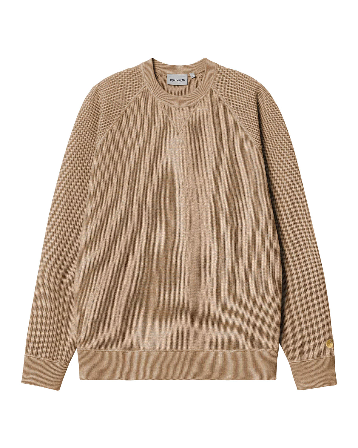 Carhartt Wip Chase Sweater Dusty Hamilton Brown-Gold