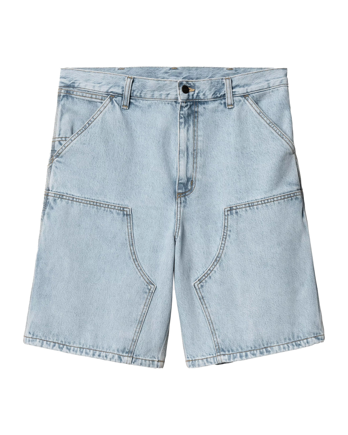 Carhartt Wip Double Knee Short Blue heavy stone bleached