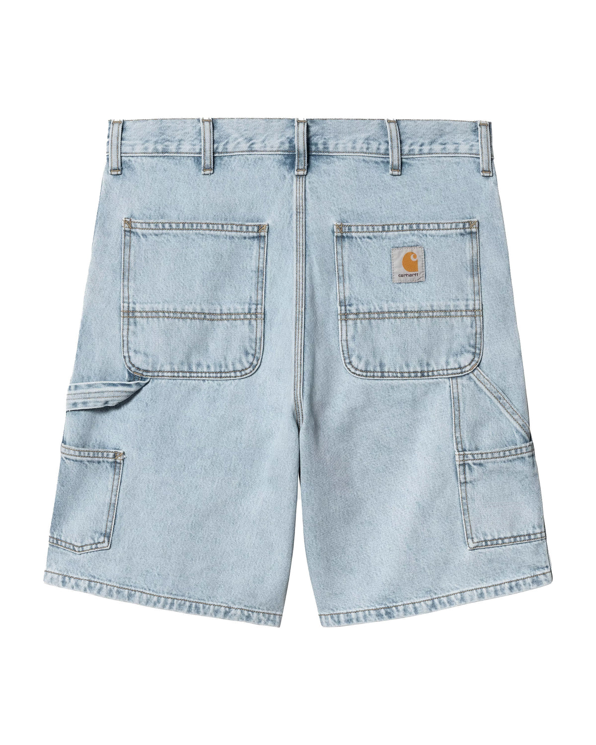 Carhartt Wip Double Knee Short Blue heavy stone bleached