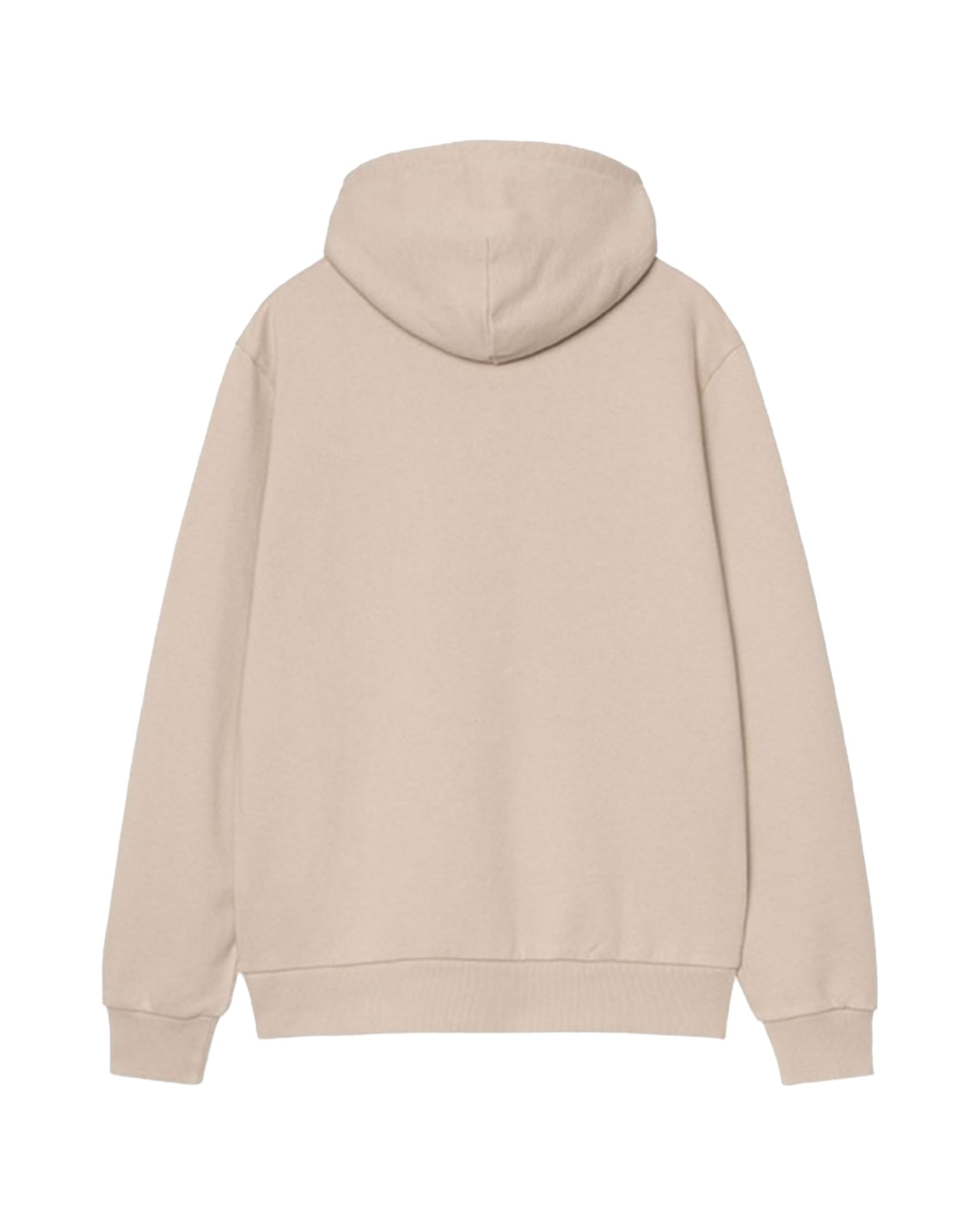 Carhartt Wip Hooded Script Embroidery Sweat Fleur de Sel White