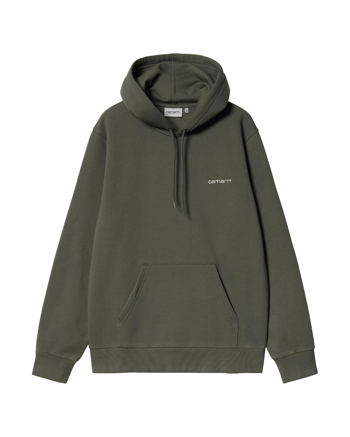 Carhartt Wip Hooded Script Embroidery Sweat Opuntia-White