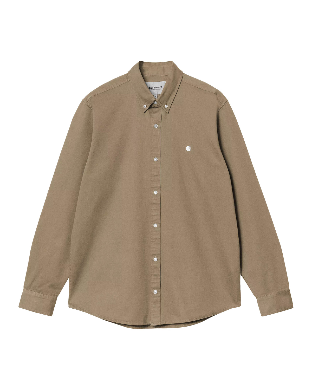 Carhartt Wip L-S Madison Shirt Leather-White