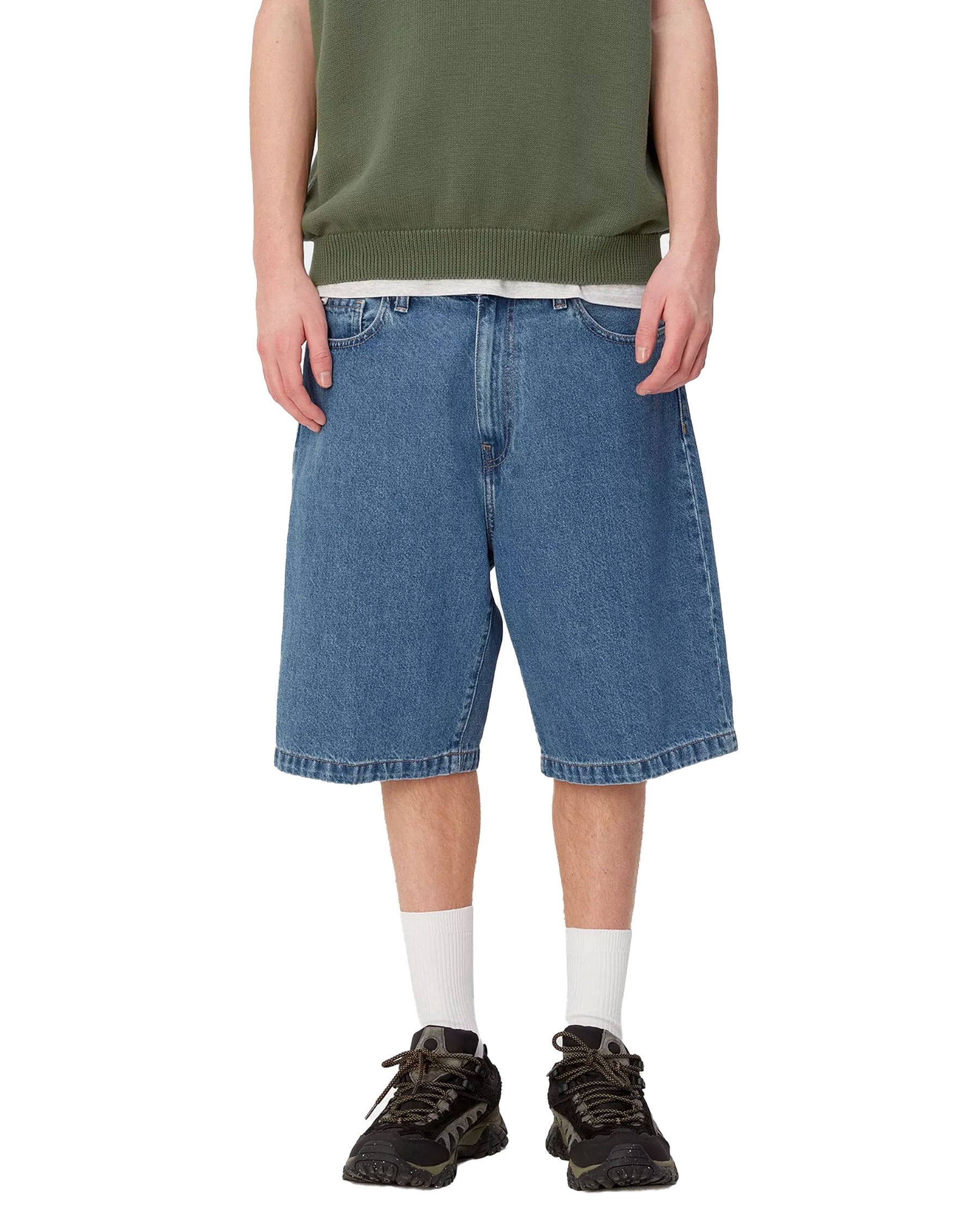 Carhartt Wip Landon Short Blue heavy stone wash