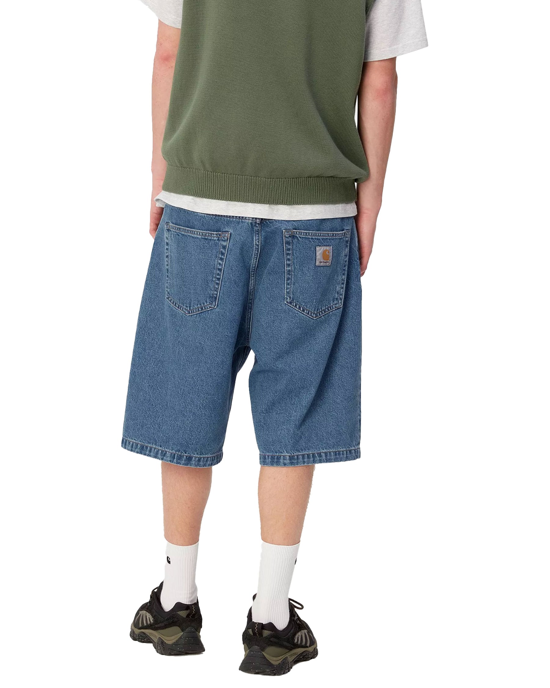 Carhartt Wip Landon Short Blue heavy stone wash
