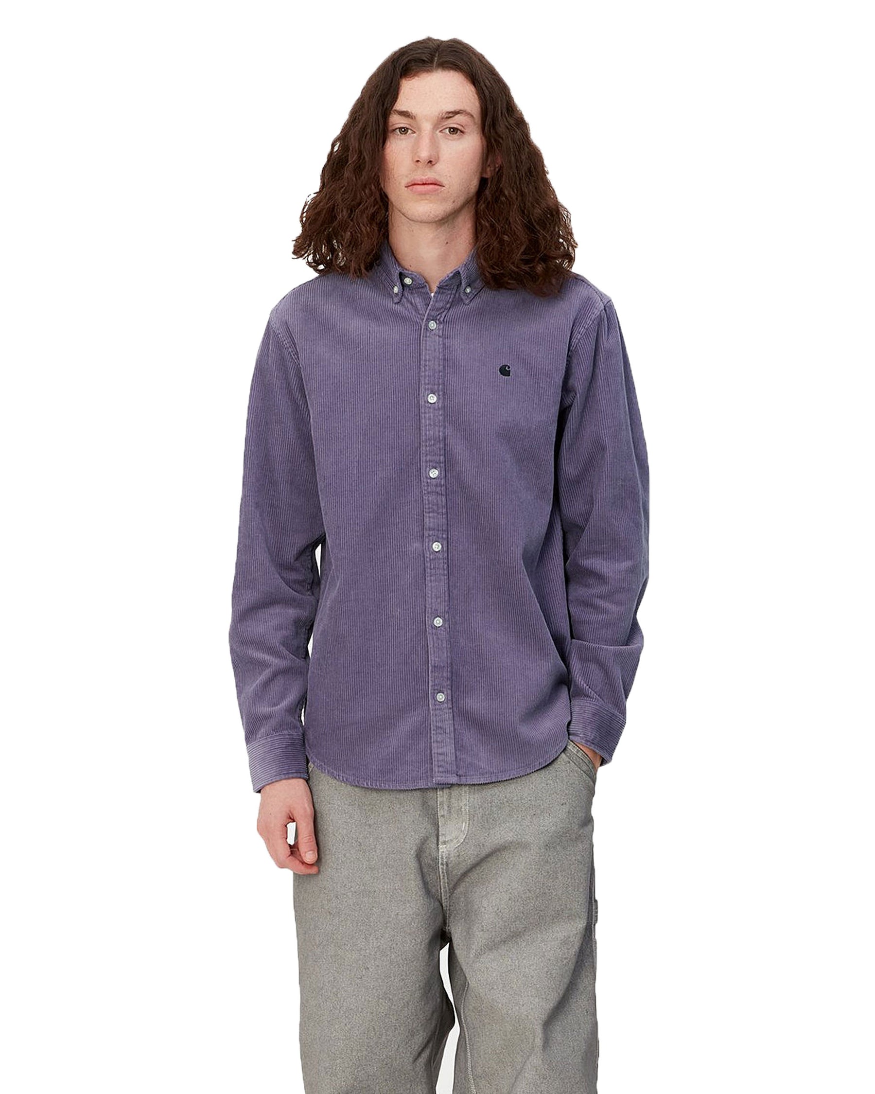Carhartt Wip Madison Cord Shirt Glassy Purple