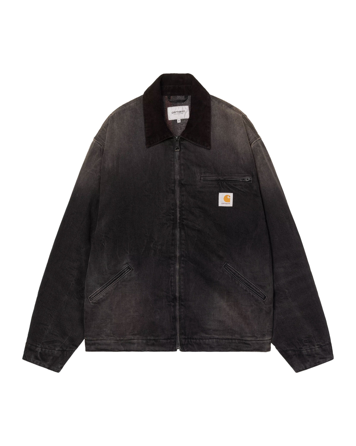Carhartt Wip OG Detroit Jacket Black-Black tobacco used wash