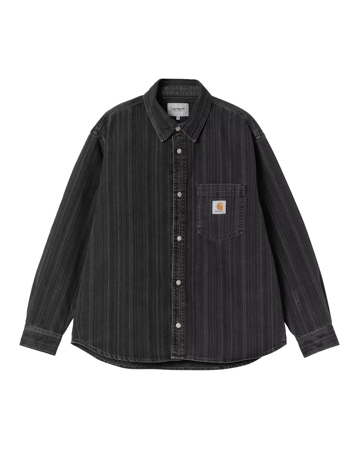 Carhartt Wip Rylan Shirt Jacket Rylan Stripe-Black stone washed