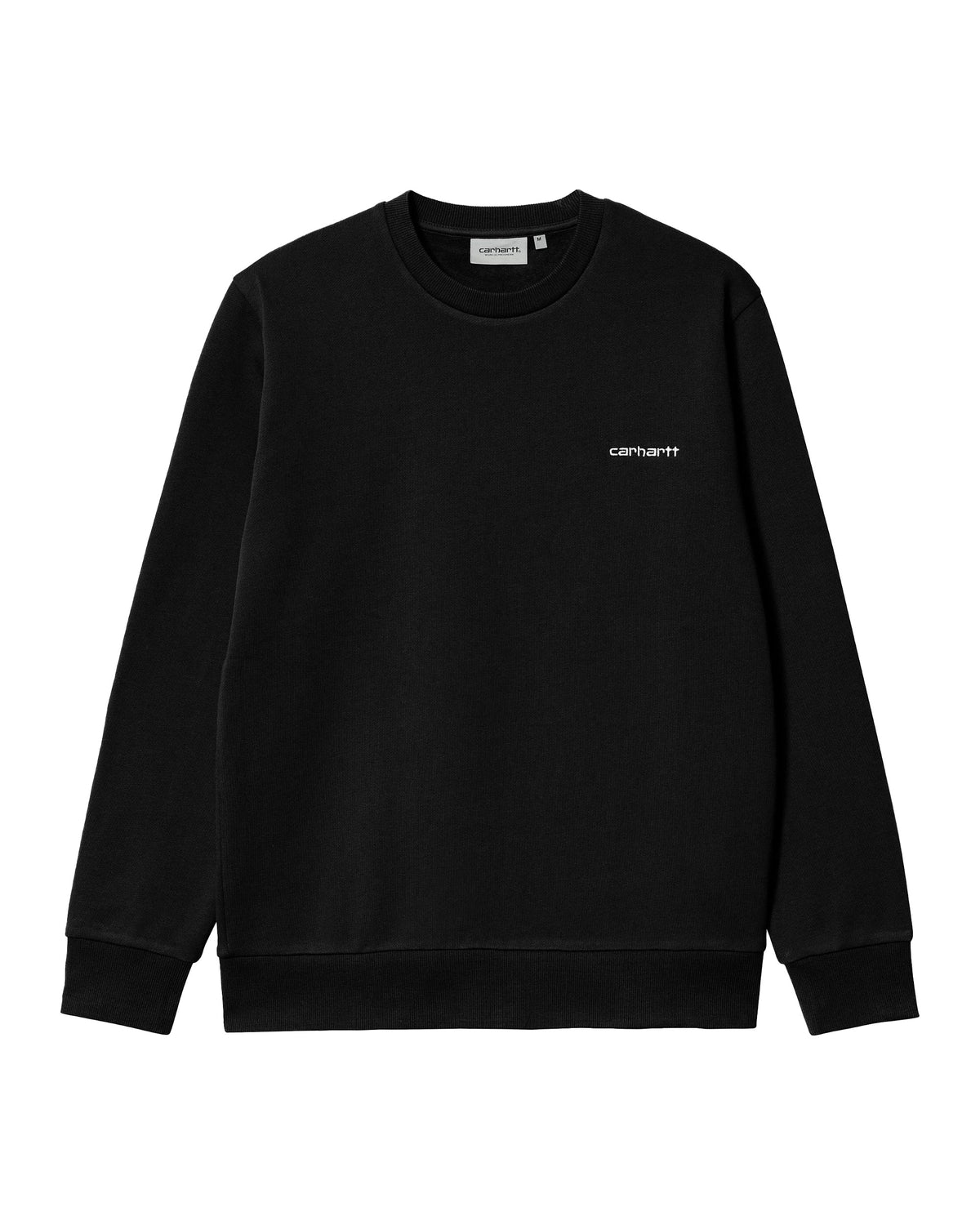 Carhartt Wip Script Embroidery Sweat Black-White