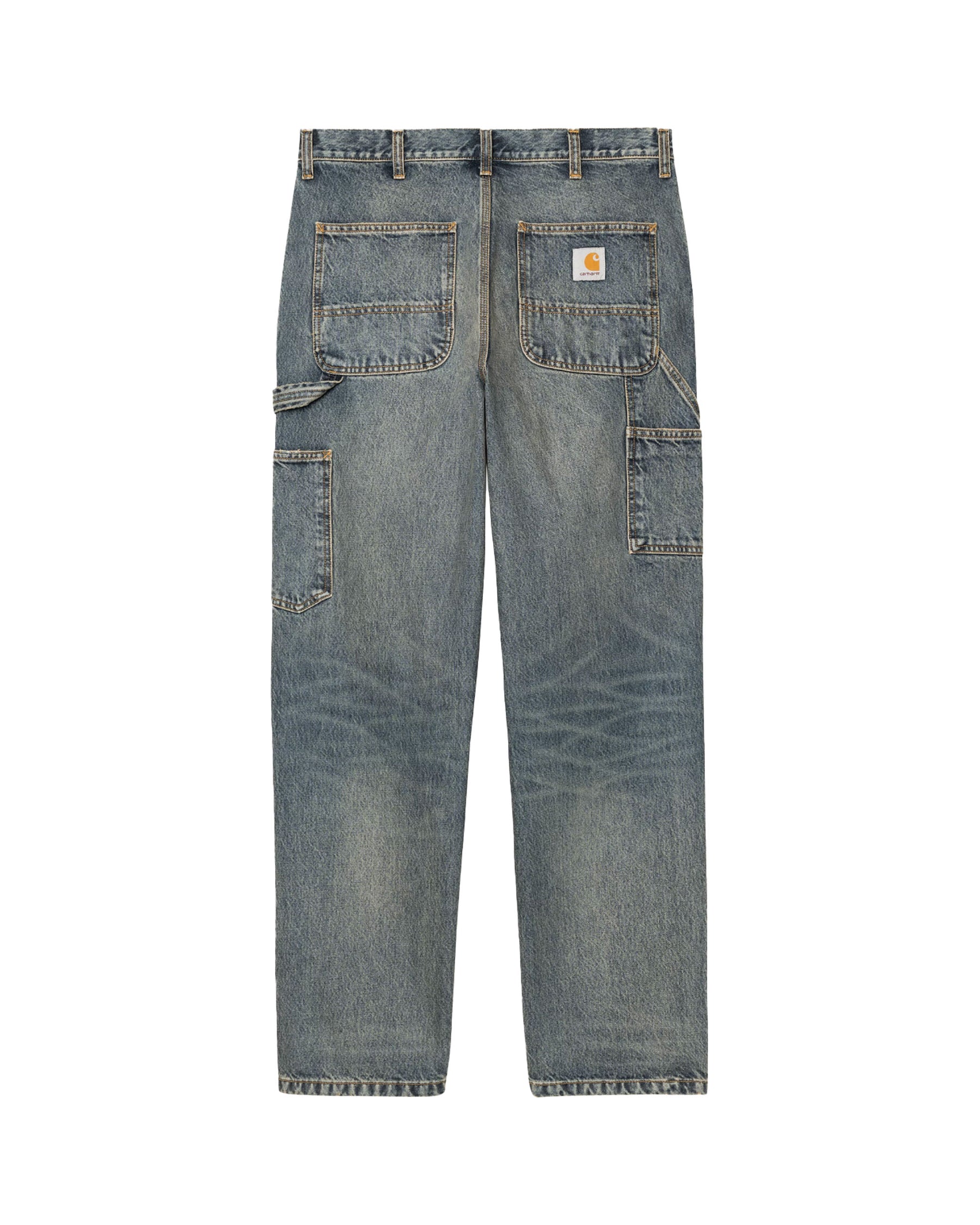 Carhartt Wip Single Knee Pant Blue worn used wash