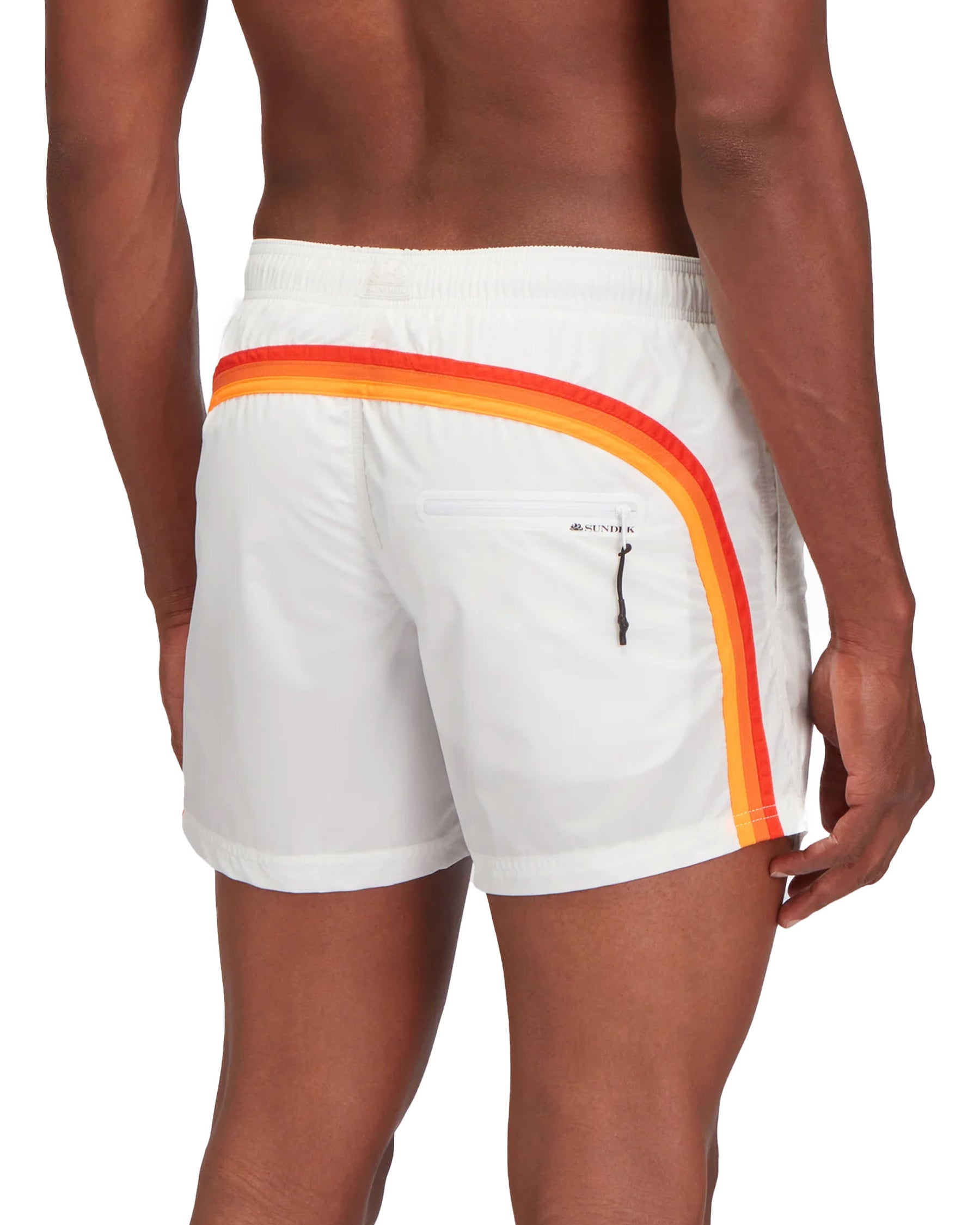 Man's Boxer Sundek Rainbow White