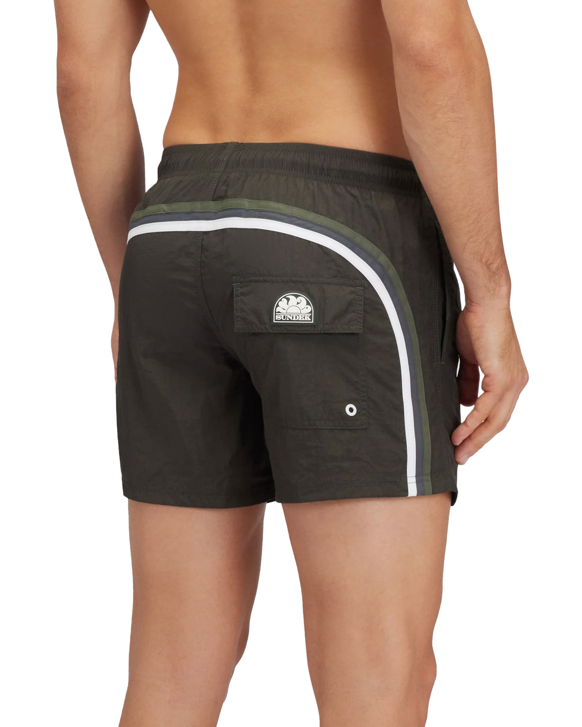 Costume Uomo Boxer Sundek Arcobaleno Verde Militare