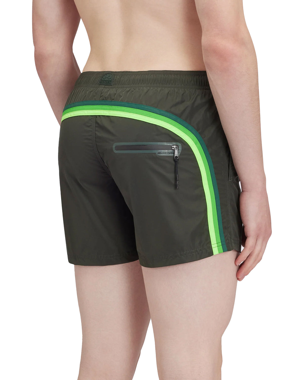 Costume Uomo Boxer Sundek Arcobaleno Verde Militare