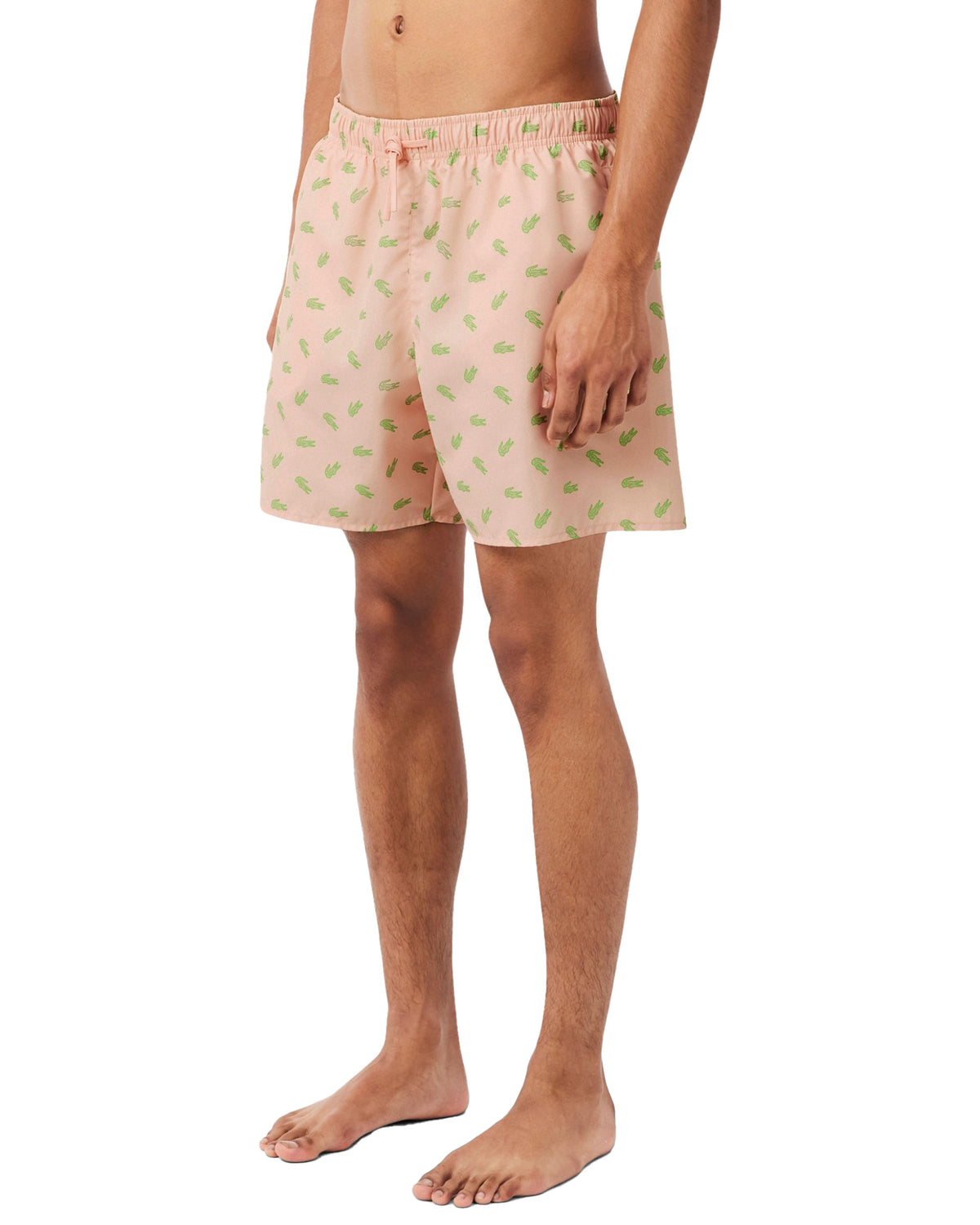 Costume Uomo Lacoste Stampa Coccodrilli Arancione