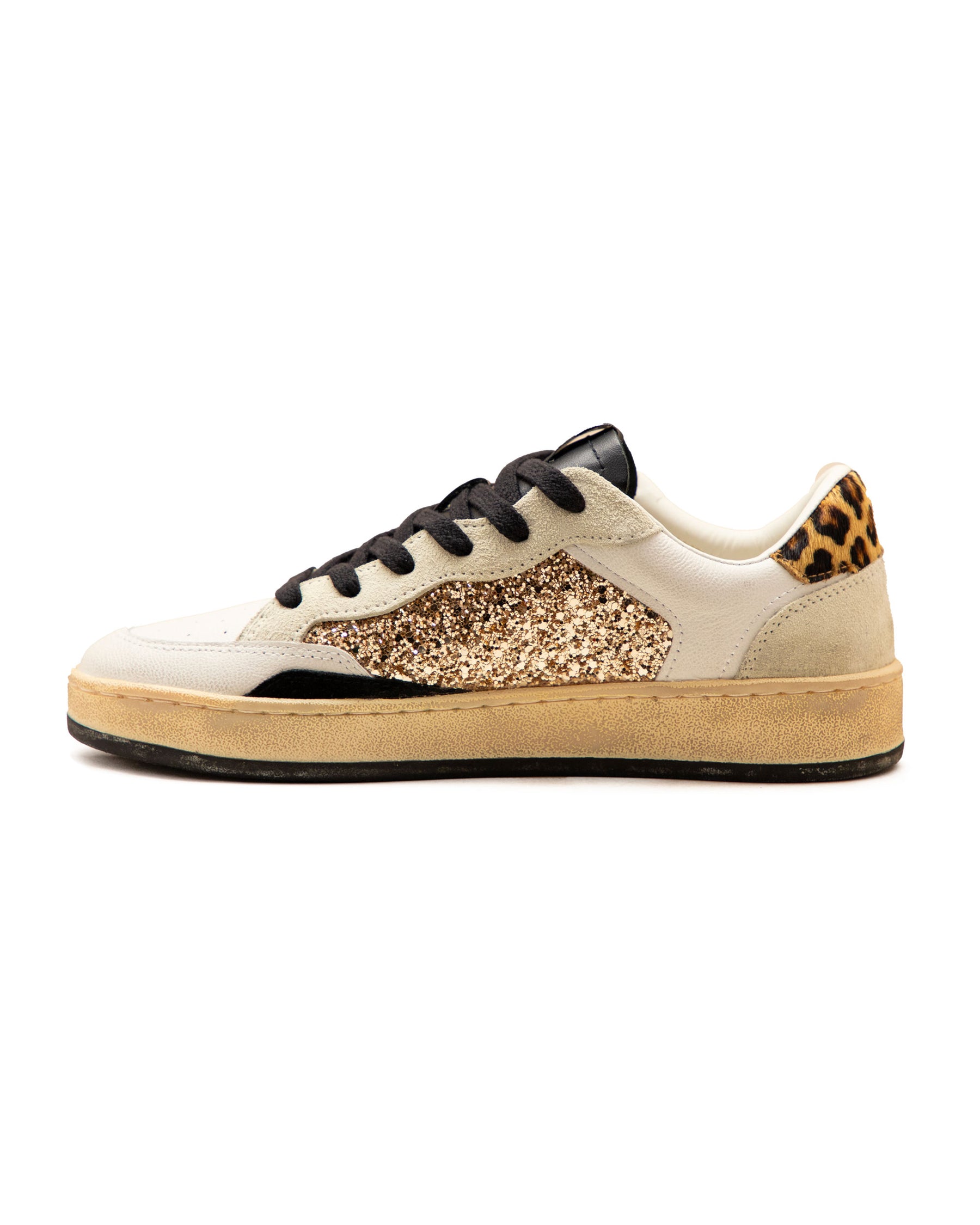 Crime London Chelsea Bianco Oro Glitter