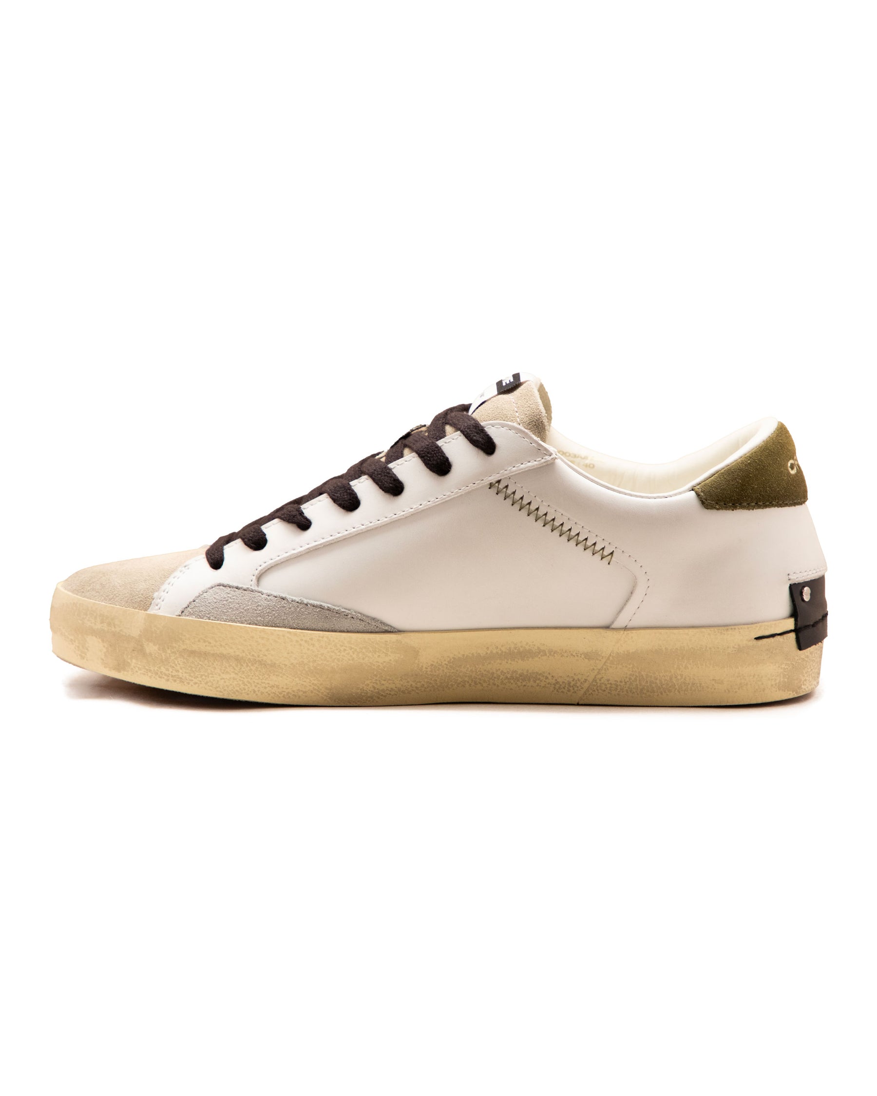 Crime London Distressed Bianco-Beige-Verde