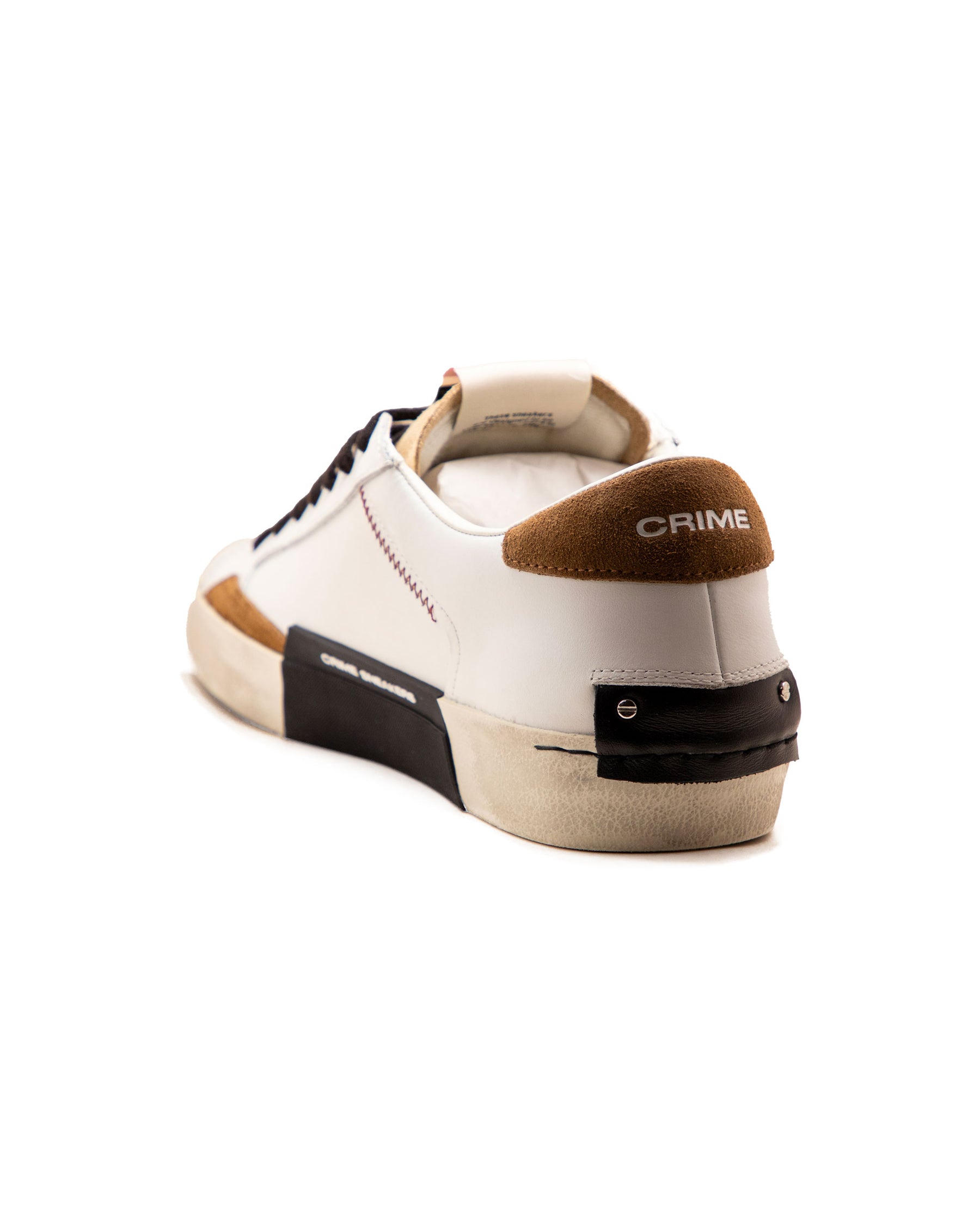 Crime London Distressed Bianco Marrone