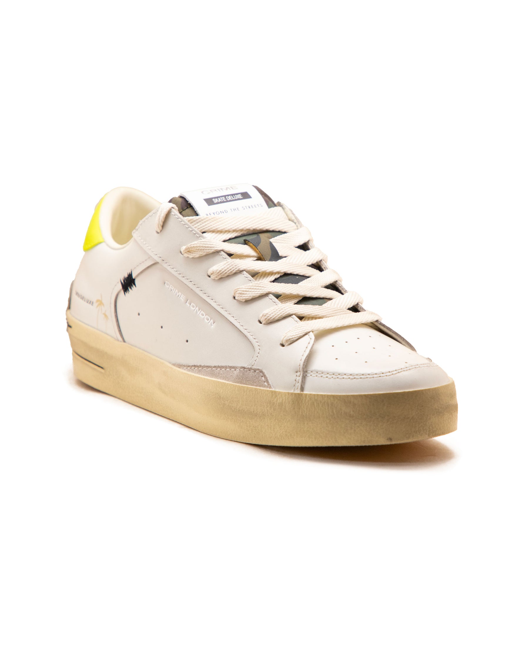Crime London SK8 Deluxe Bianco-Giallo