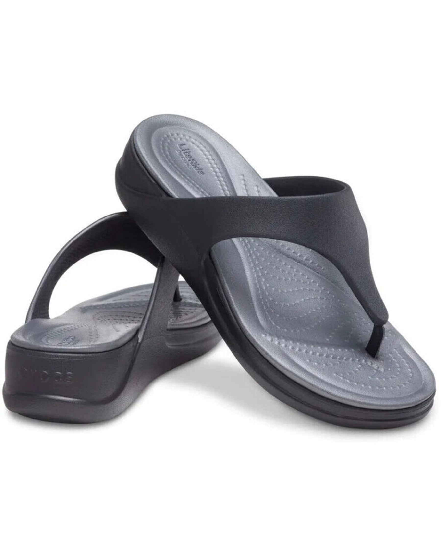 Crocs Boca Wedge Flip Black