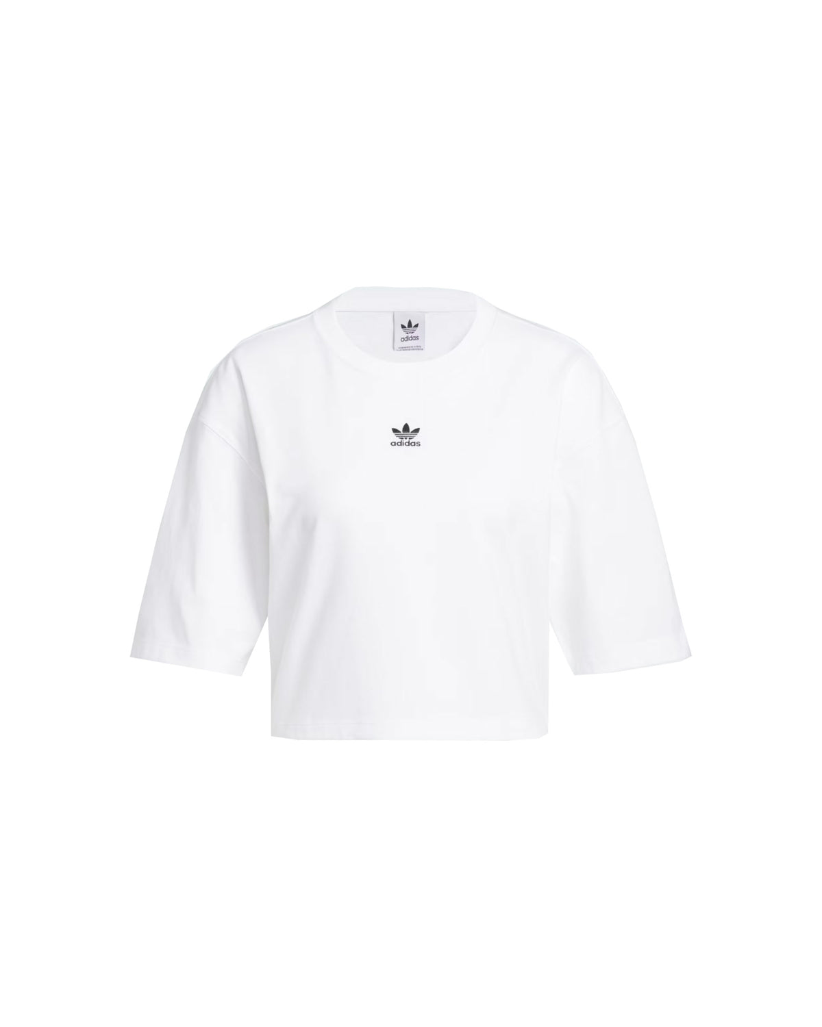 Crop Tee Donna Adidas Basic Bianco