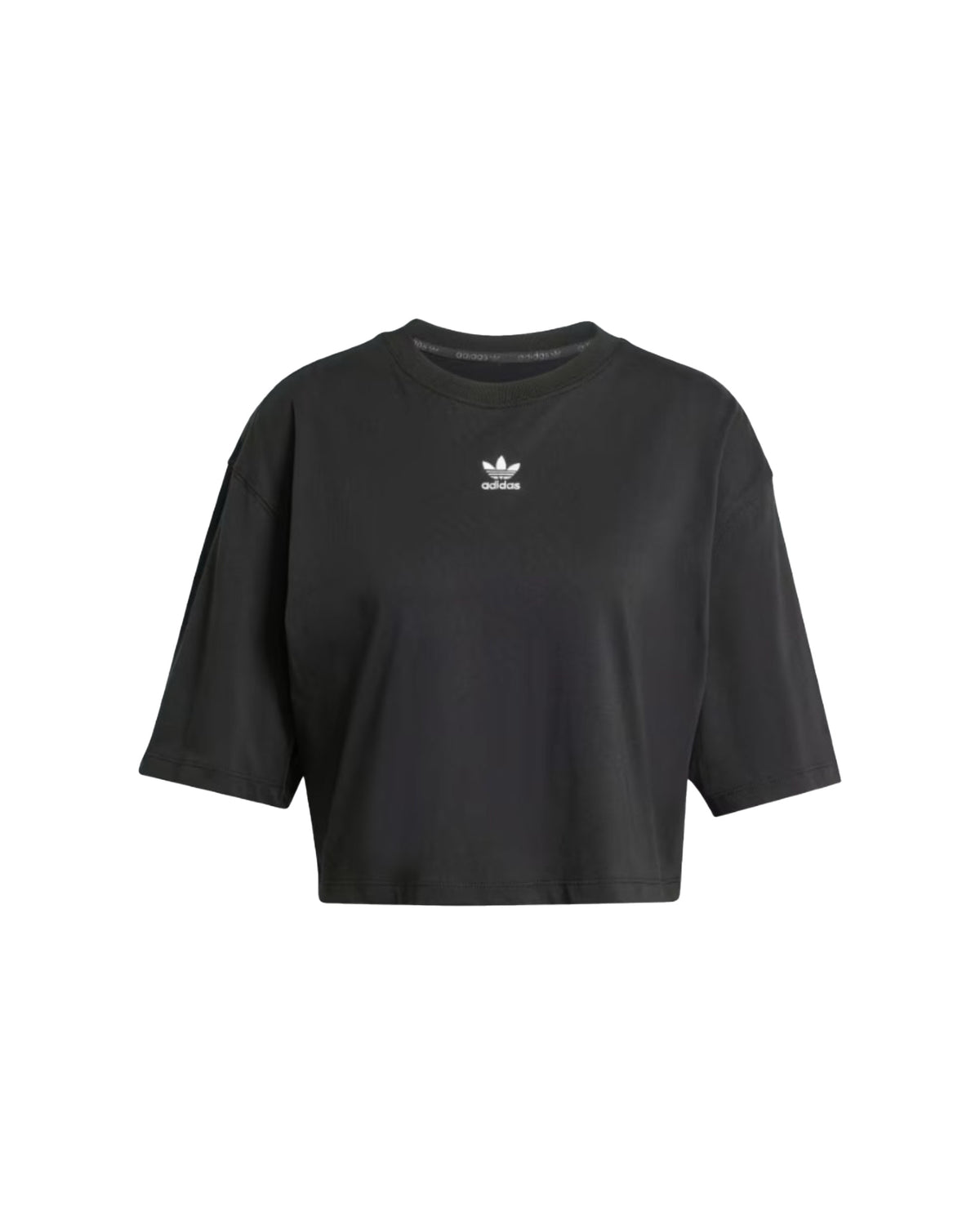 Crop Tee Donna Adidas Black
