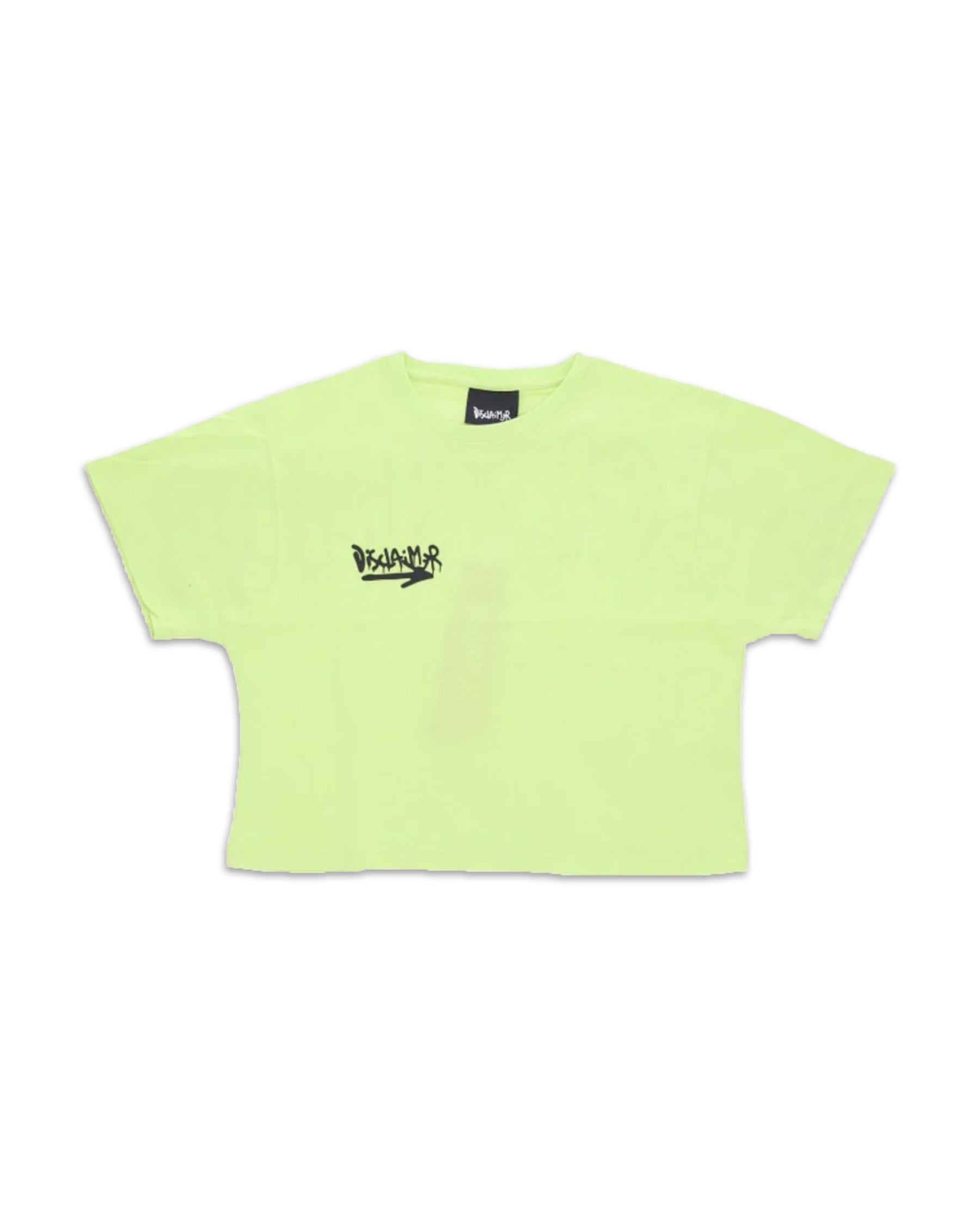 Crop Tee Donna Disclaimer Giallo