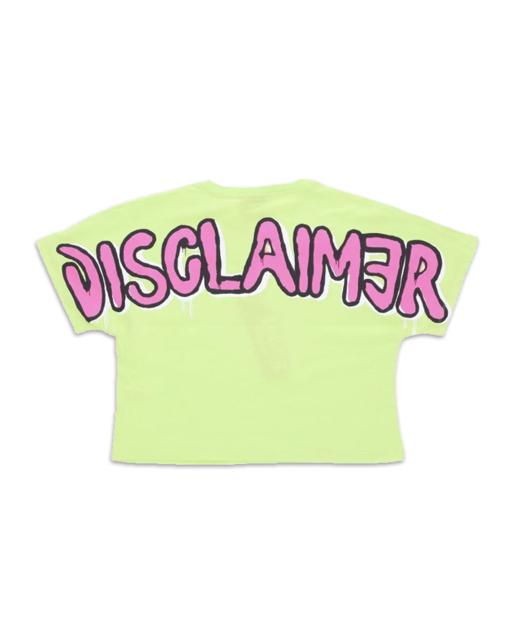 Crop Tee Woman Disclaimer Yellow