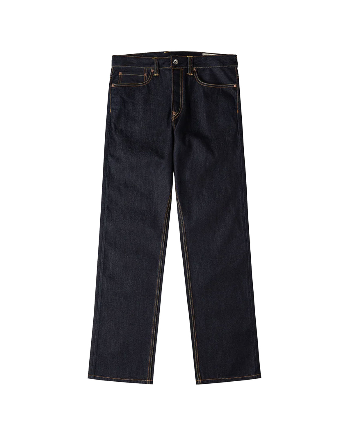 Denim Uomo Evisu Seagull Print Pockets Regular Fit Jeans #2020 Raw Indigo