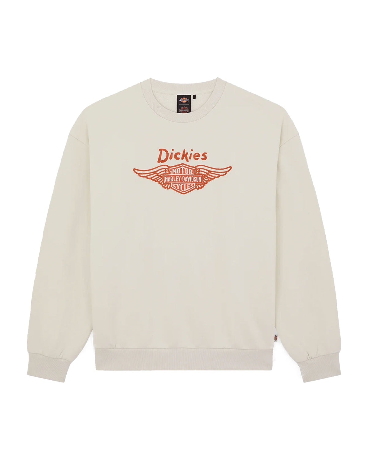Dickies X Harley Davidson Boxy Fit Crew Sweatshirt Bone