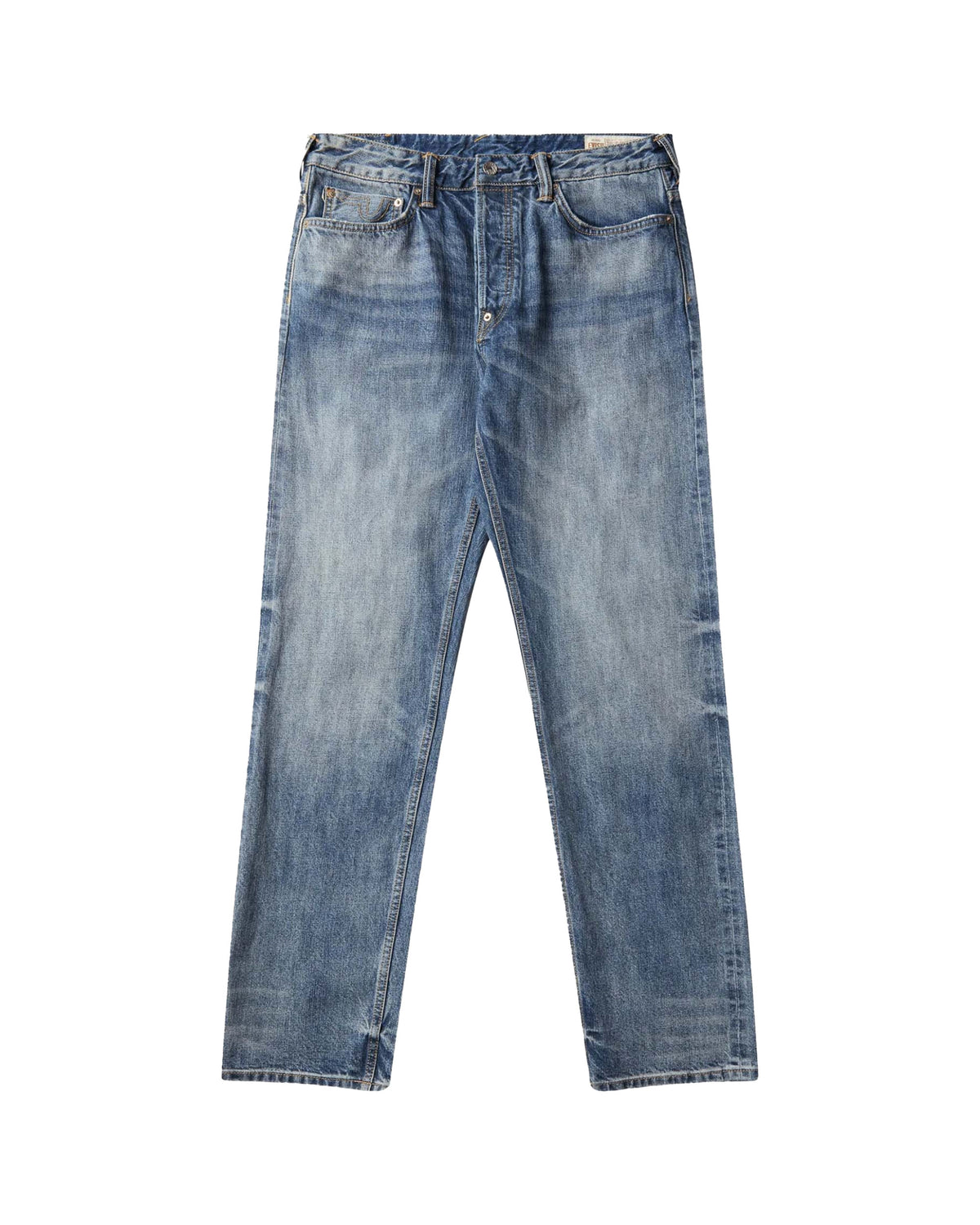 Evisu Multi Pocket Patched Daicock Jeans Mid Tone Indigo