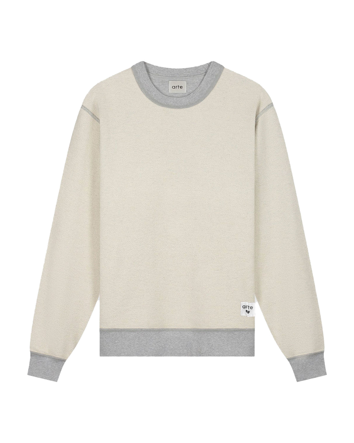 Felpa Arte Antwerp Reversible Label Crewneck Grigio