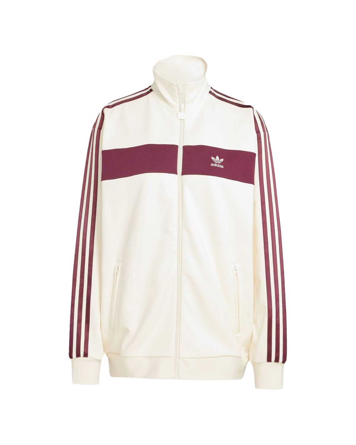 Felpa Donna Adidas Blocked Tt Crewht-Maroon