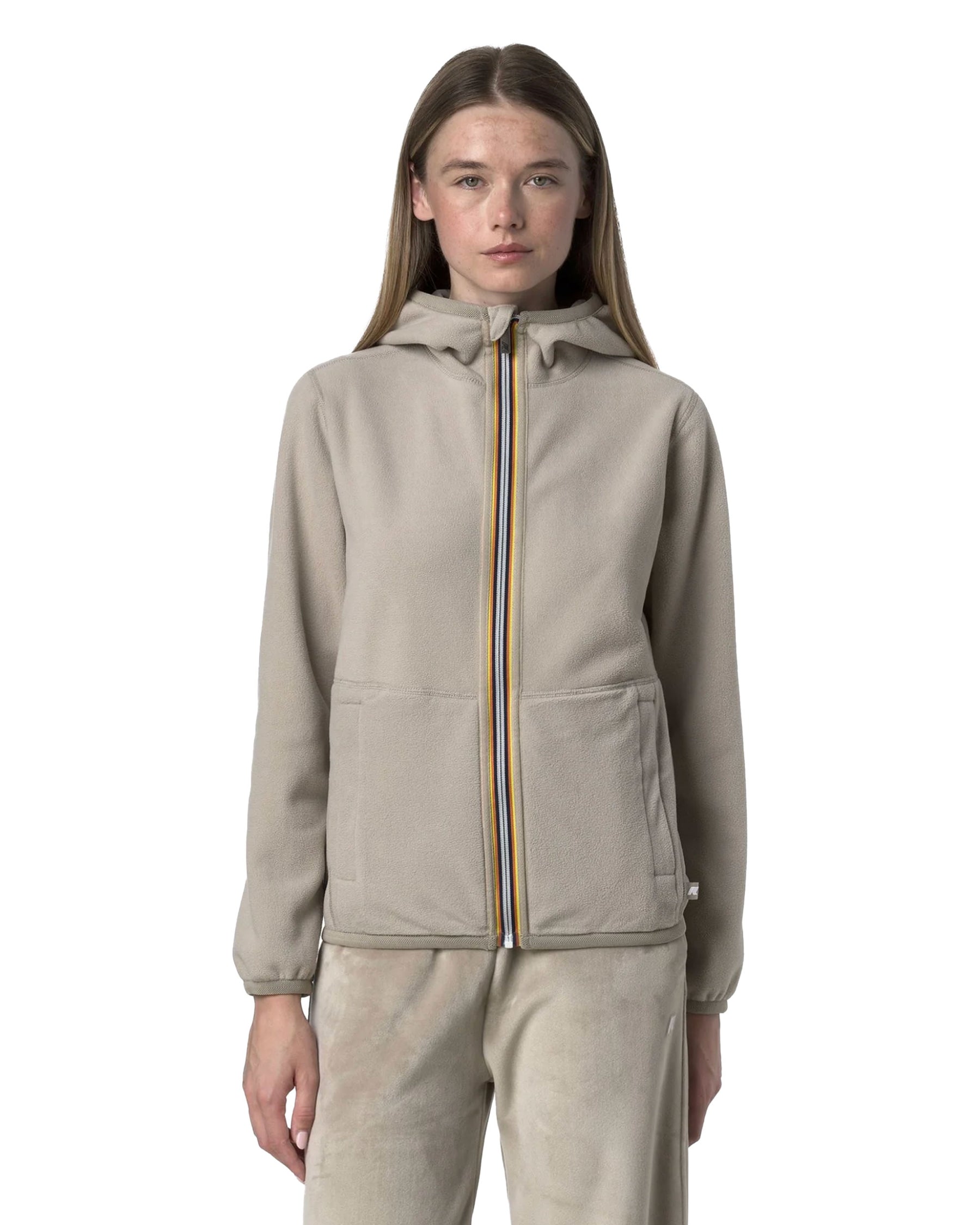 Felpa Donna Lily Velour Polar Double Beige