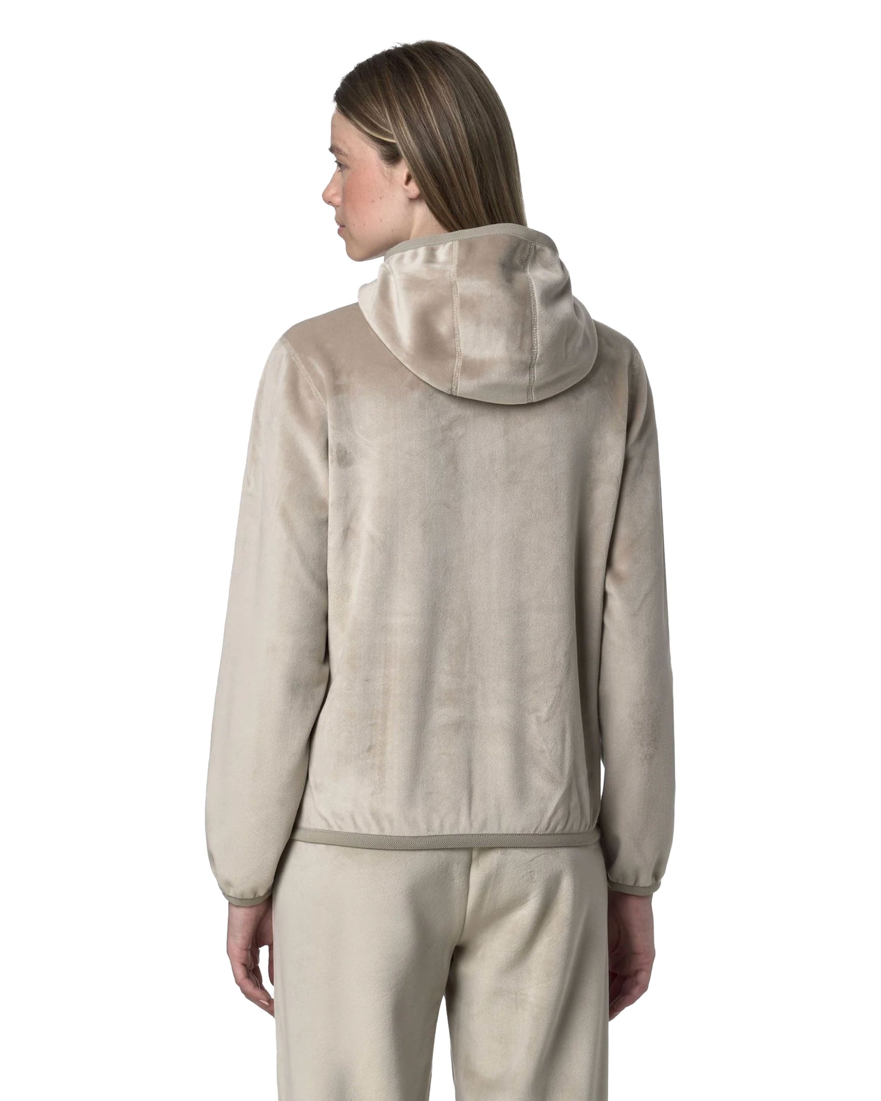 Felpa Donna Lily Velour Polar Double Beige