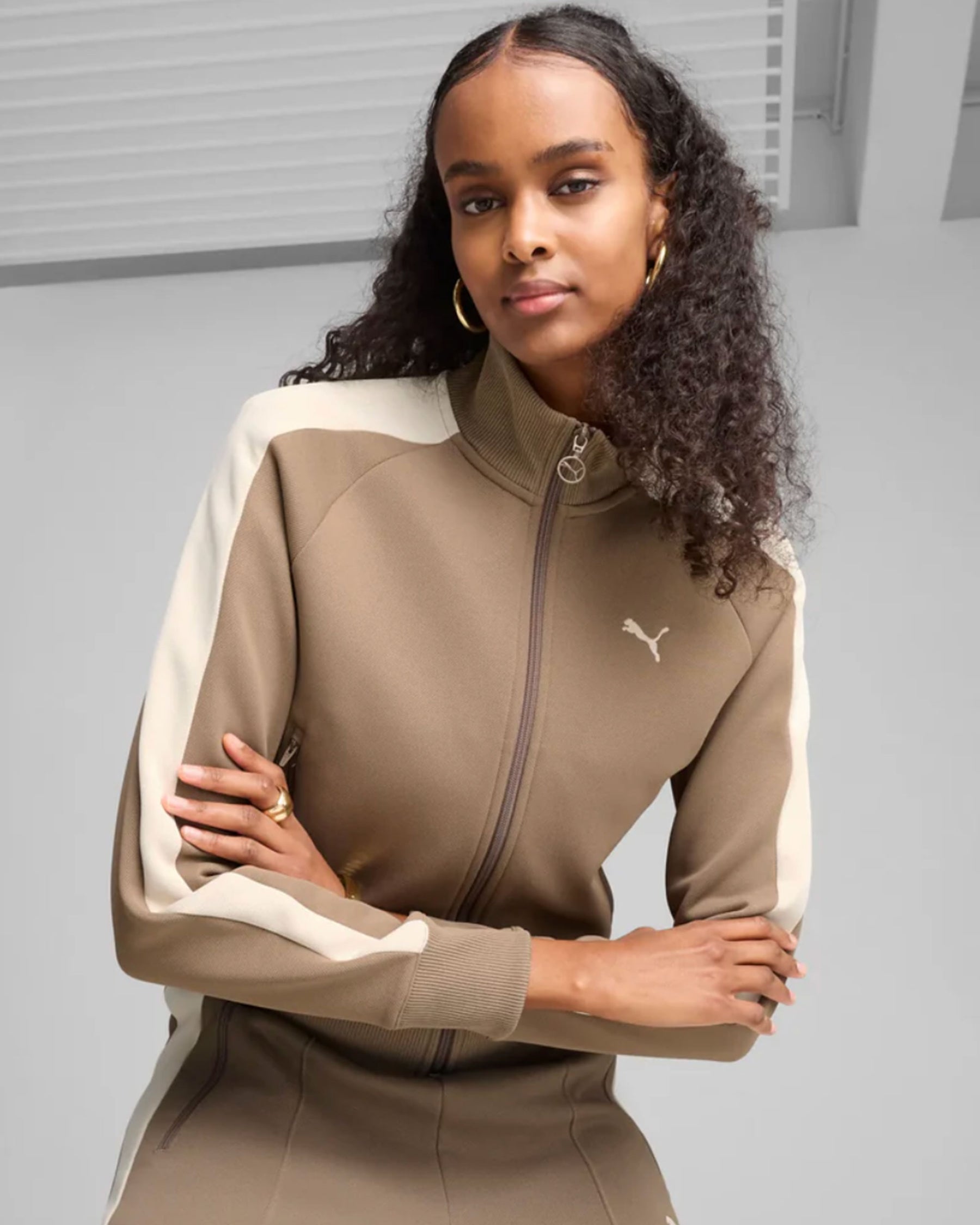 Felpa Donna Puma T7 Always On Track Jacket Totally Taupe