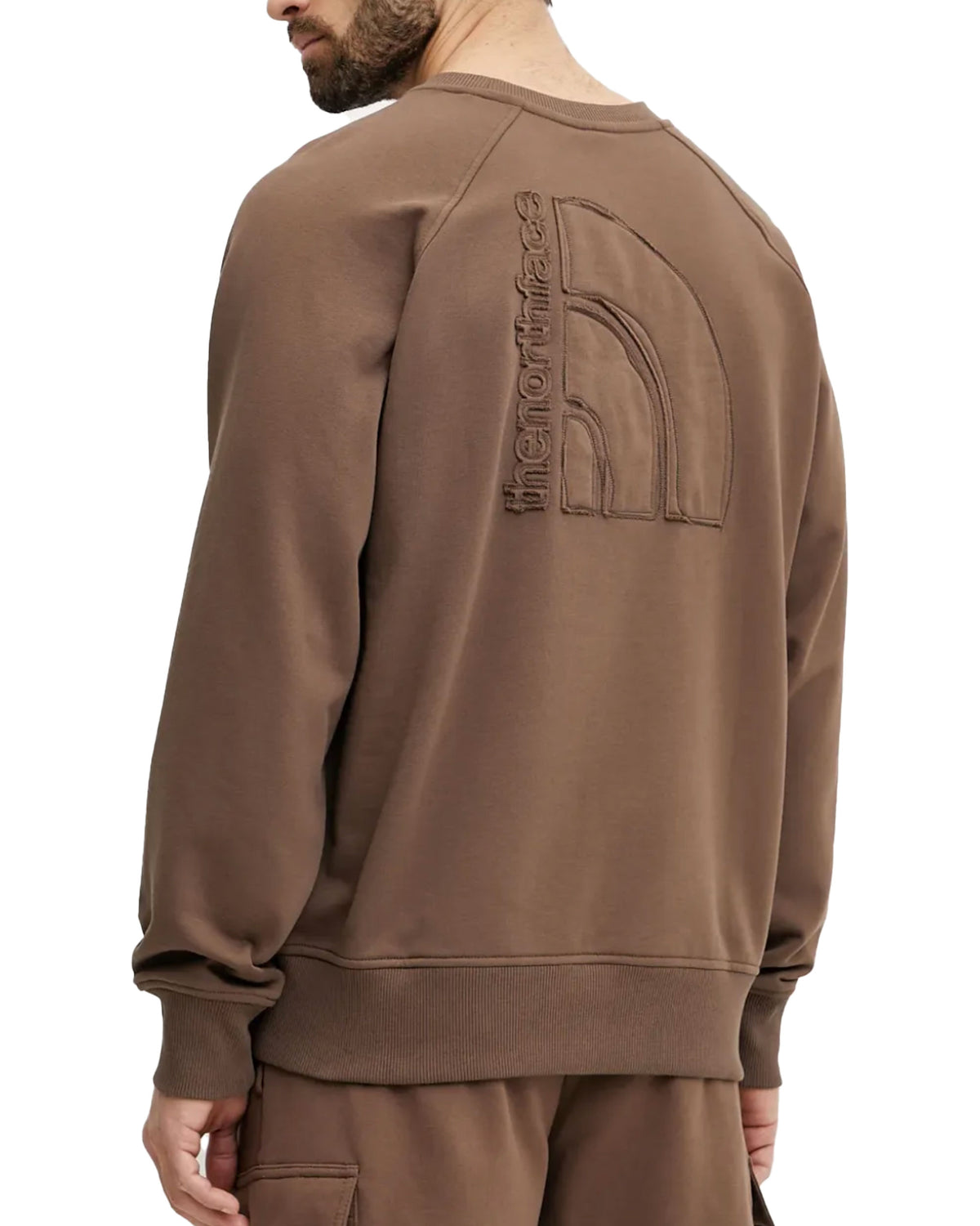 Felpa The North Face Logo Rmst Relaxed Crew Marrone