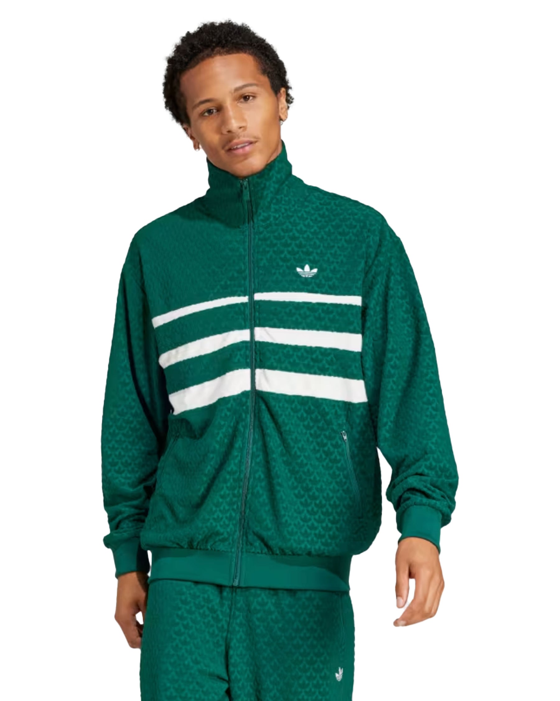 Felpa Uomo Adidas Q12 Monogram T Cgreen