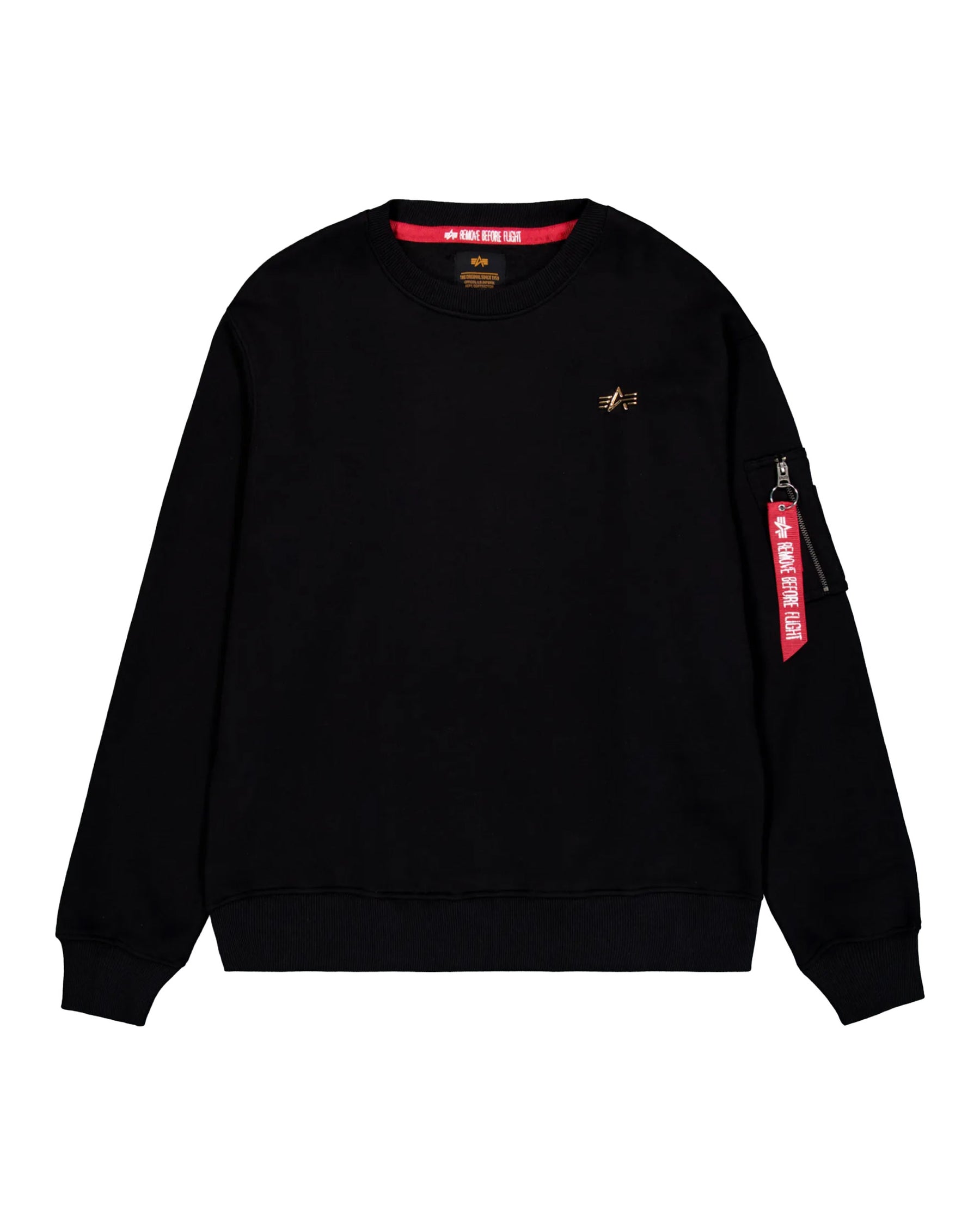 Felpa Uomo Alpha Industries 3D Small Logo Sweater Nero