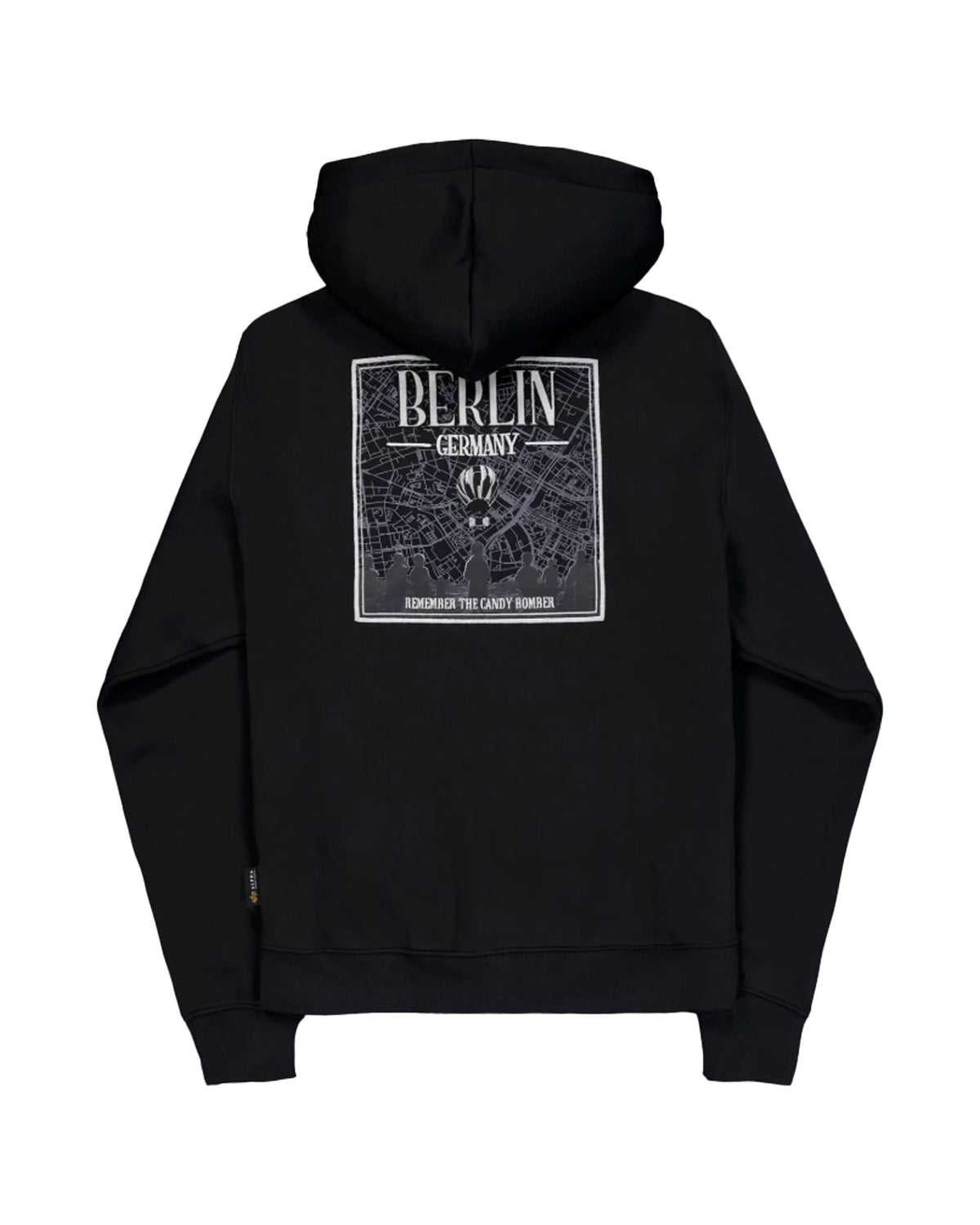 Felpa Uomo Alpha Industries Berlin Candy Bomber Hoody Nero