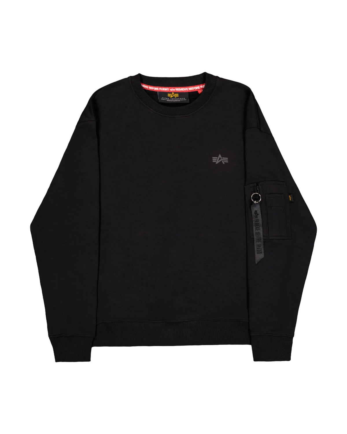 Felpa Uomo Alpha Industries DTM ML Sweatshirt Nero